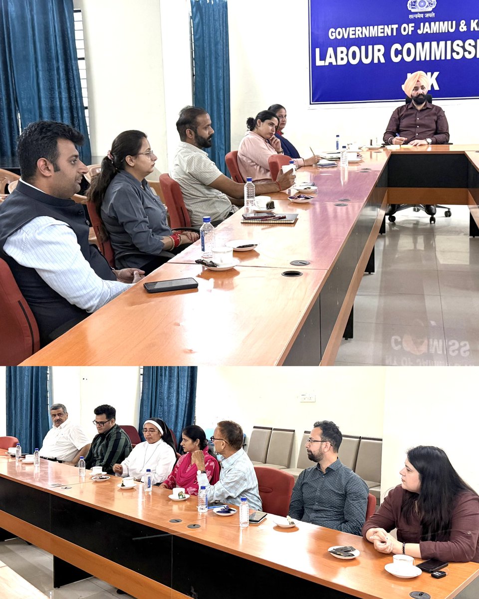 Labour Commissioner &amp; Director JKESIS, Charandeep Singh (JKAS), chaired an extensive interactive meeting with HR heads and representatives of empanelled hospitals of the Jammu &amp; Kashmir Employees State Insurance Society (JKESIS) at Shram Bhawan, Jammu. The meeting focused on