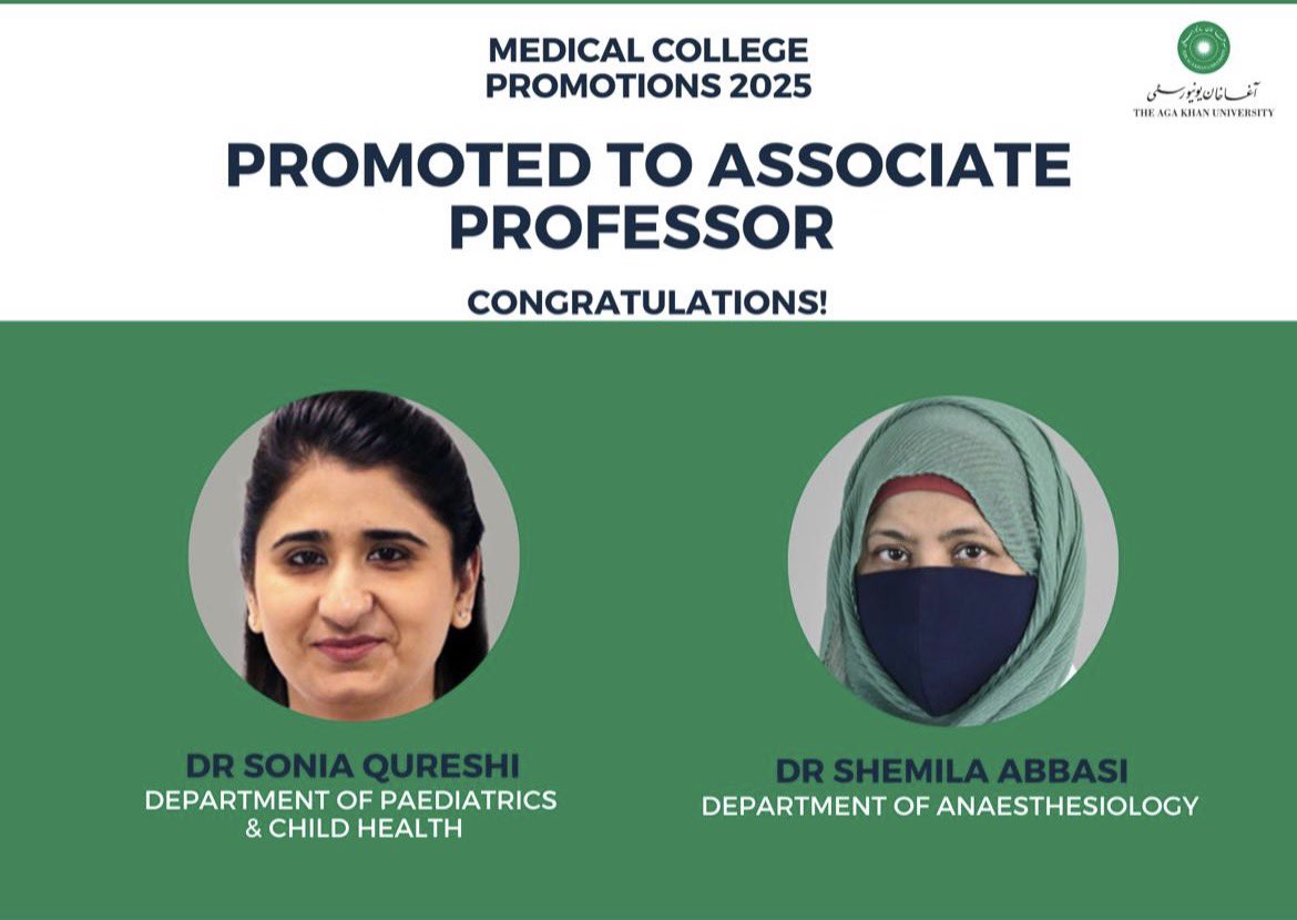 Thrilled to step into the role of Associate Professor <a href="/AKUGlobal/">Aga Khan University</a>. Grateful to my mentors, colleagues and supportive family for shaping this journey. Excited to continue contributing to education, research and clinical excellence while mentoring the next generation of physicians.