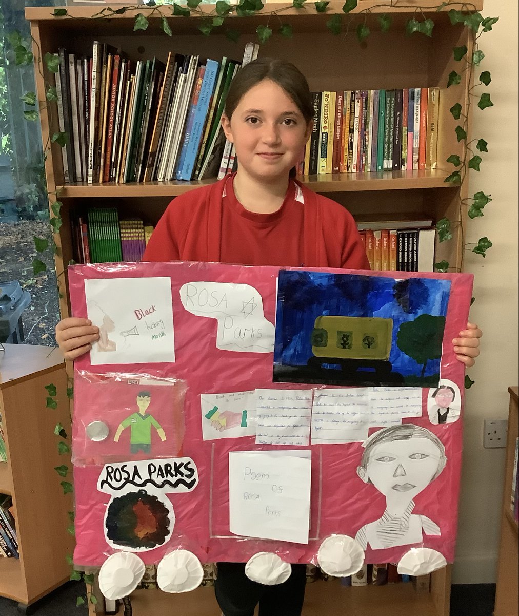 Oak class are entering a competition, to celebrate Black History Month, organised by Wigan Council. This is one of our fantastic entries, that has been completed independently at home! Well done! 👏 🌟 <a href="/LT_Trust/">Learning Together Trust</a> <a href="/Haigh_St_Davids/">St. David's Haigh</a>