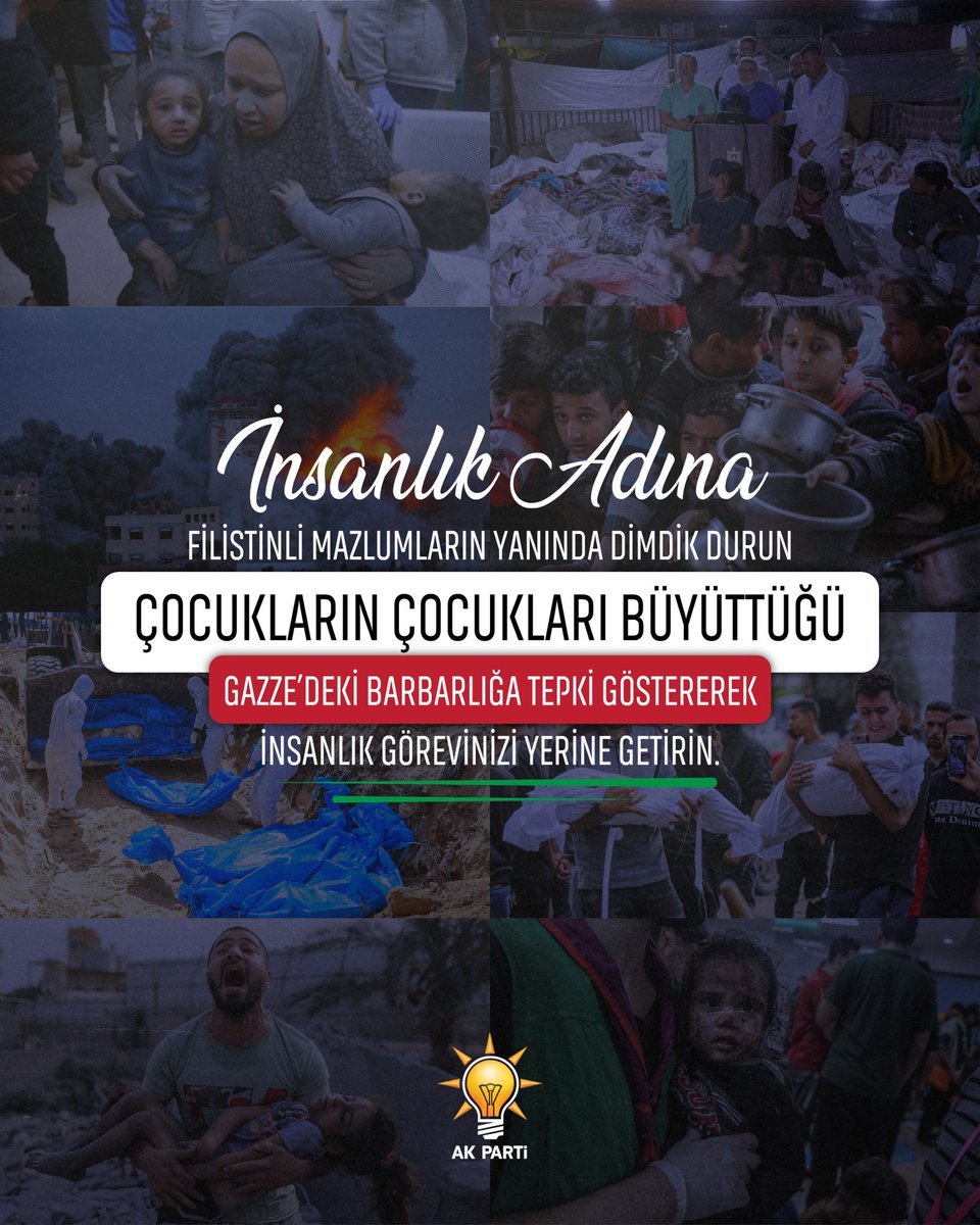 ISIKSUMUTLU's tweet photo. Filistin için, insanlık için ayaktayız 🇵🇸

Gazze’de çocukların elleri, kolları, bacakları anestezi yapılmadan ampute ediliyor… Açlıkla, bombayla, susuzlukla sınanan bir halkın, insanlık tarihinin en büyük vahşetlerinden birine maruz kalmasına sessiz kalamayız.

Savaşın en ağır bedelini çocuklar ödüyor. Çocukların büyüyemediği bir şehirde, vicdan da susamaz.

Sayın Cumhurbaşkanımız Recep Tayyip Erdoğan’ın kararlı duruşunu yürekten destekliyor, Filistin’in haklı mücadelesinin yanında, zalimin karşısında olduğumuzu bir kez daha haykırıyoruz.
