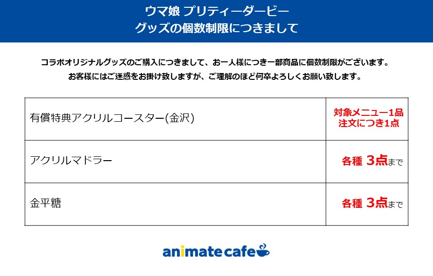 ウマ娘 プリティーダービー】 □金沢競馬場（石川） 当日の個数制限