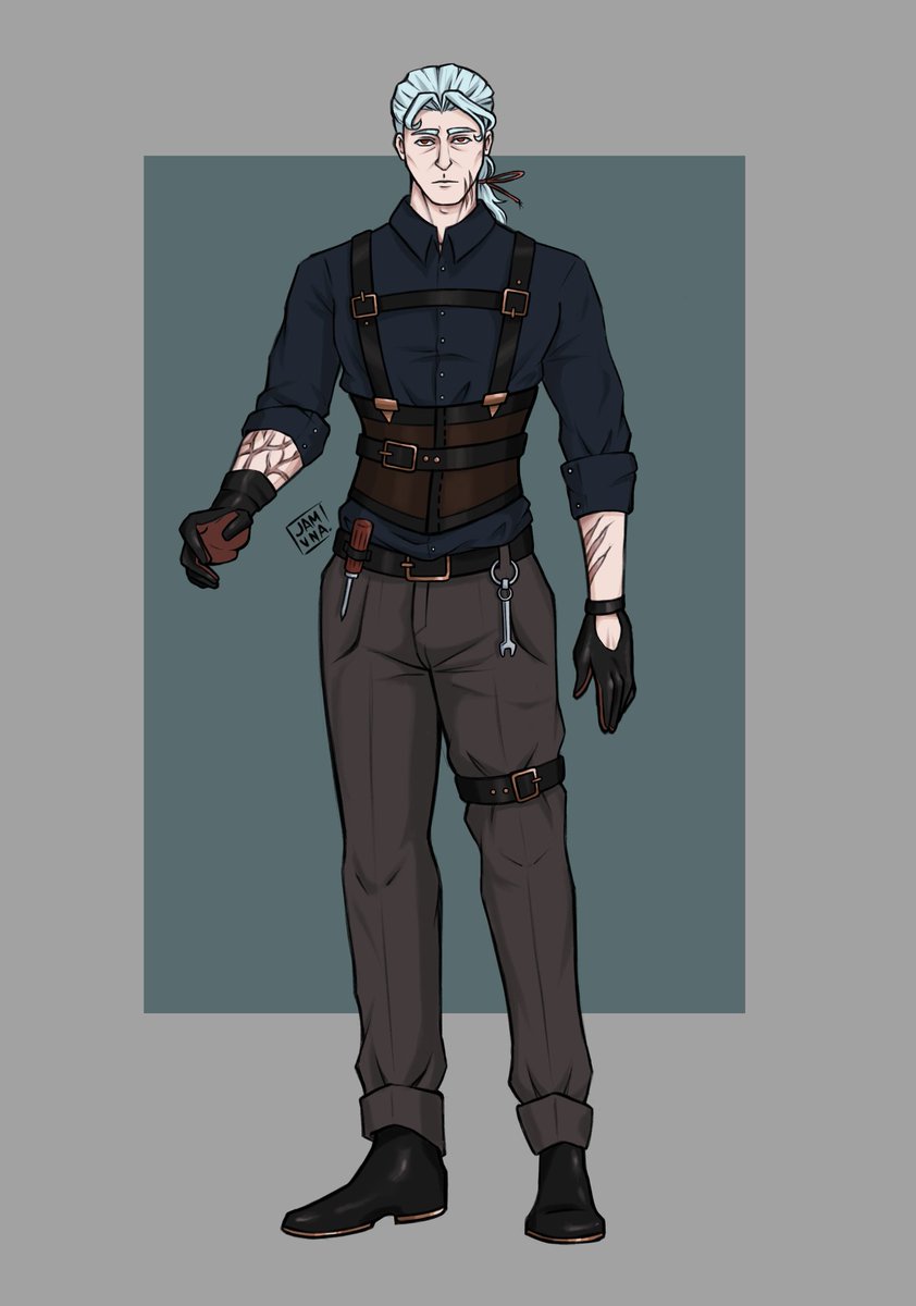 jamvna's tweet image. Segment OC, Tau, outfit design for @jormun_gandr  🫶🏼❤️ 

#dottore #dottoresegment #segmentoc