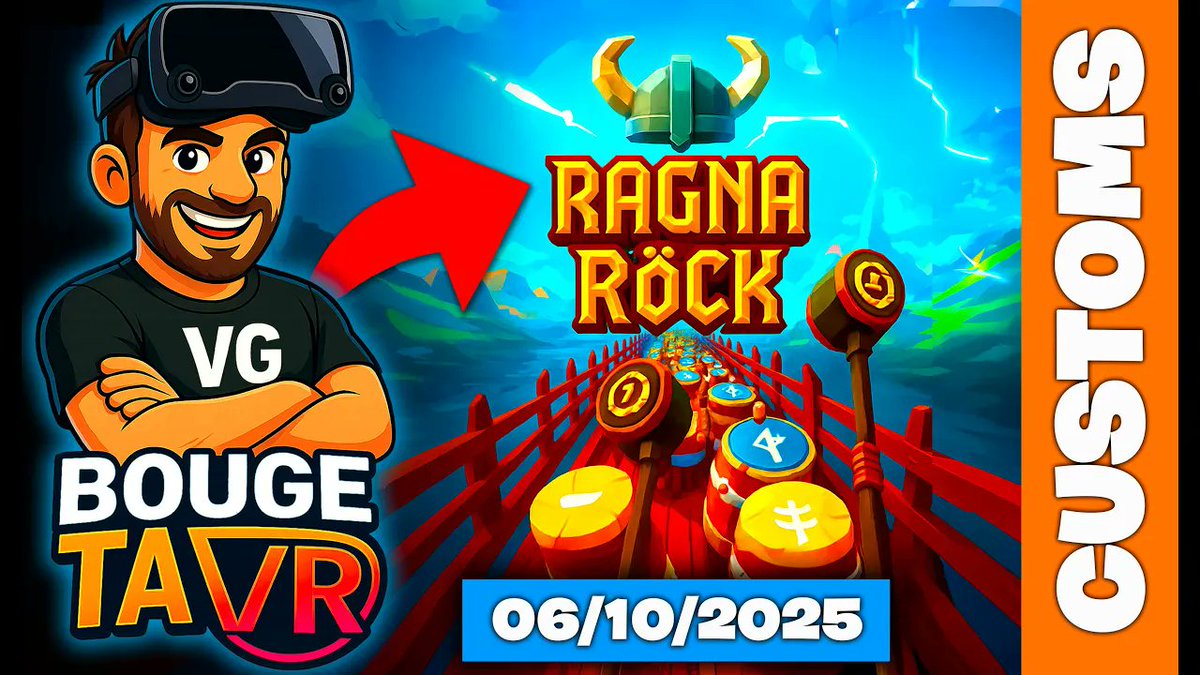 virtualgo34's tweet photo. 💥 Nouvelle Vidéo sur #youtube
RAGNAROCK VR 💥 je joue vos REQUEST des musiques de RagnaCustoms !
🔴 https://t.co/S4XGcWtZbA
#vr #ragnarockvr #rythmevr #bougetavr @WanadevStudio @ragnarock_game https://t.co/lUXRvPgAq3