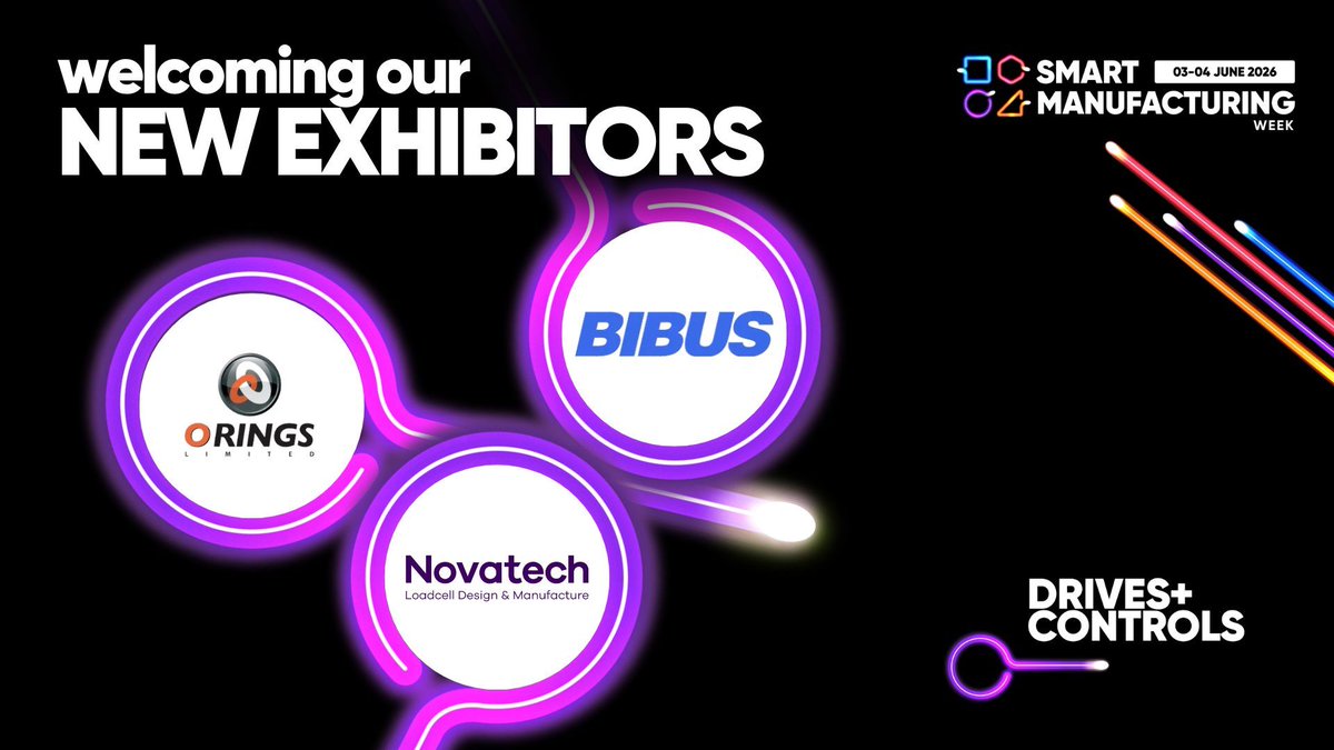 SmartMWeek's tweet image. ⚙️ The Drives & Controls 2026 exhibitor line-up keeps expanding!
We’re excited to welcome:
🔩 Oldham Seals Group
📏 Novatech Measurements Limited
🔧 Bibus UK
See them at Drives & Controls, part of Smart Manufacturing Week 2026, on 3-4 June 2026 at the NEC.
#SMW26 #DAC26