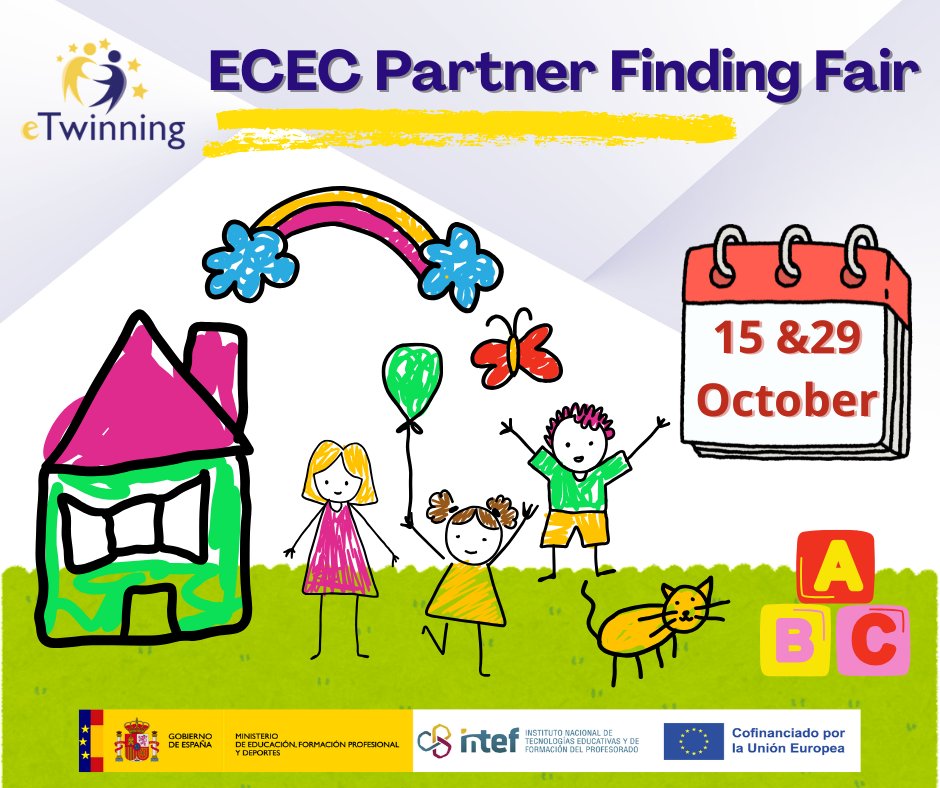 🎒 ¿Docente de Infantil? ¡Conecta con Europa!
🧩 Partner Finding Fair eTwinning
📅 15 y 29 oct, 17:00–18:30

👉Más información en: etwinning.es/partner-findin…
🔗 ¡Construye tu próximo proyecto!