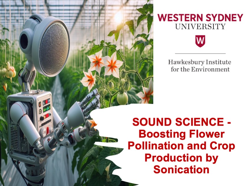 PhD Scholarship in Sound Science - Boosting Flower Pollination and Crop Production by Sonication (domestic students only). Contact  A/Prof. Christopher Cazzonelli (email c.cazzonelli@westernsydney.edu.au) before applications close 31st October 2025