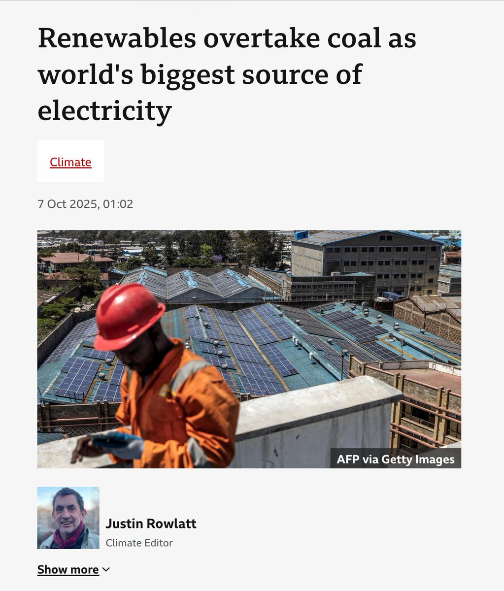 JillBelch's tweet image. Yay! So good to see.
However, altho developing countries, especially China, led the clean energy charge, rich nations incl US &amp;amp; EU relied more than before on planet-warming #FossilFuels for electricity 
And of course Trump is going backwards.
#Renewables
