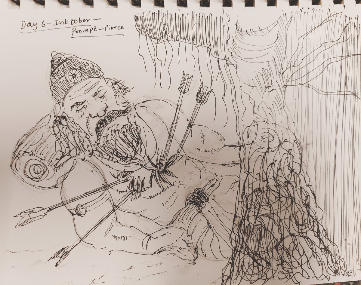 rajeshpillai's tweet image. #inktober Day 6 - Prompt - Pierce

#Inktober2025 #dailysketching #deliberatepractice