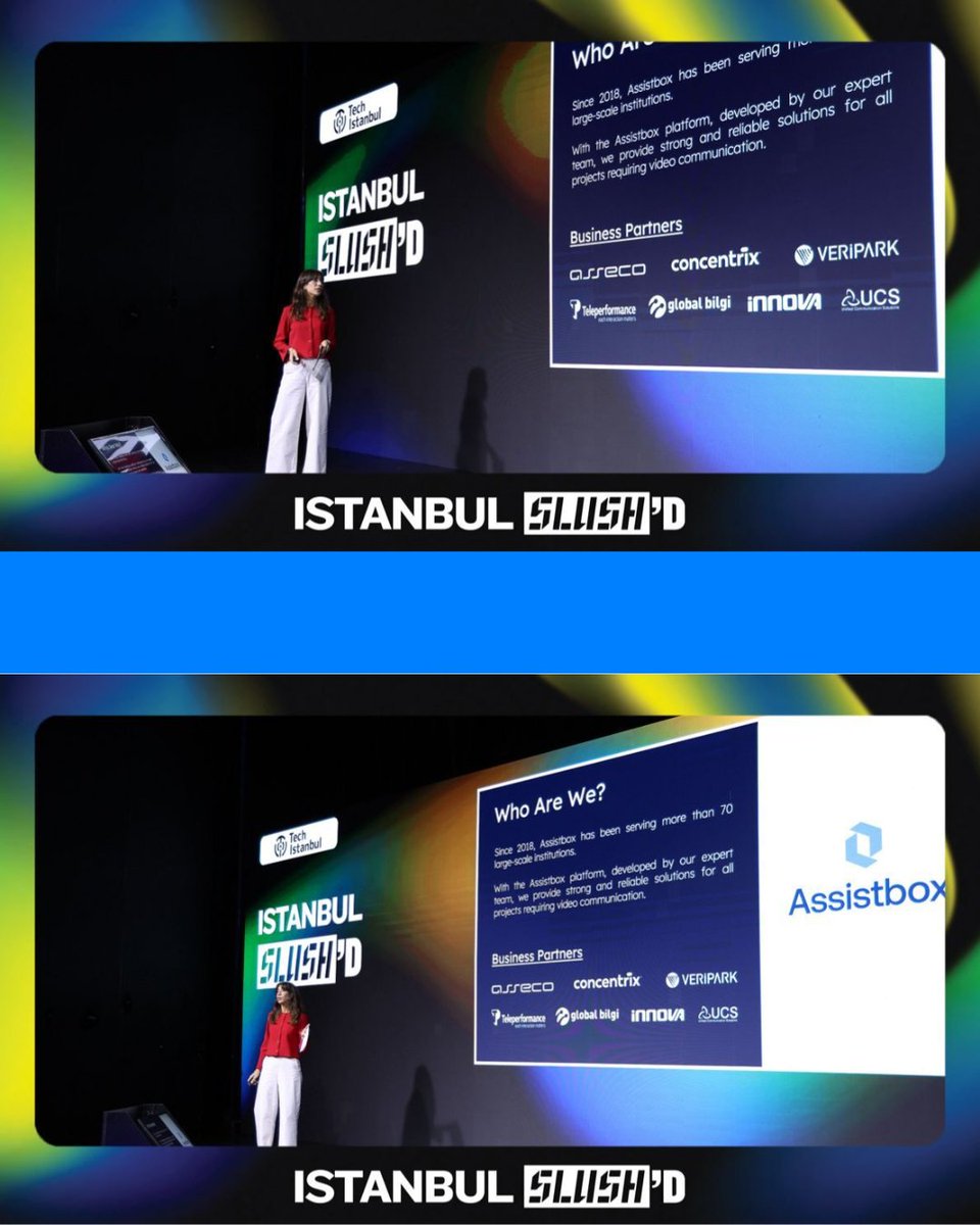 AssistBox's tweet image. We joined Istanbul Slush&apos;D at the Tech Istanbul Startup Pitch Stage!

🎤 As Assistbox, we shared how our secure &amp;amp; scalable video communication infrastructure drives digital transformation while connecting with tech ecosystem for new ideas &amp;amp; collaborations.

#SlushD #TechIstanbul