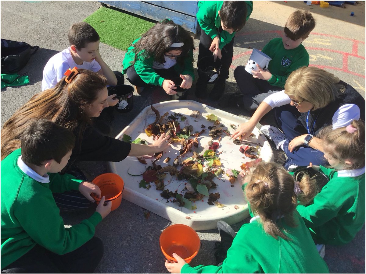 glanhowyprimary's tweet photo. Pupils in Y Garn have been learning all about the changes that happen during Autumn! We collected Autumn treasures and explored them in our sensory tray! #YGarn #EngagingEddies https://t.co/X2l4fwBBGa