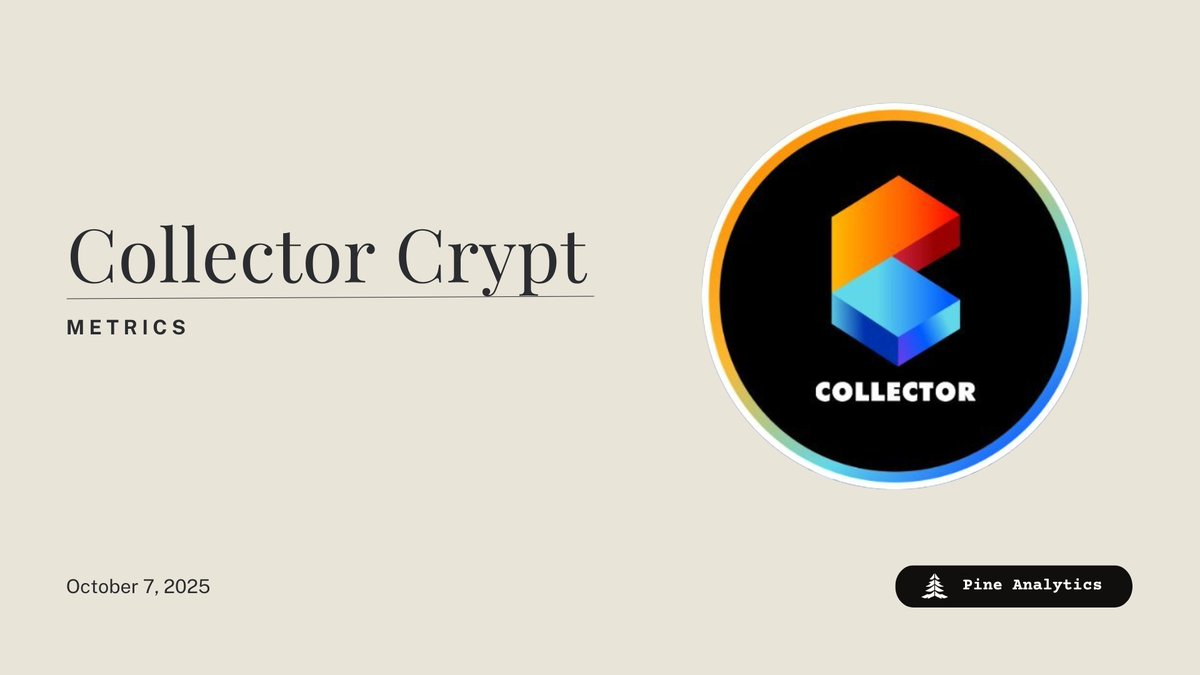 Pine AnalyticsによるCollector Cryptのメトリクスタイトルカード