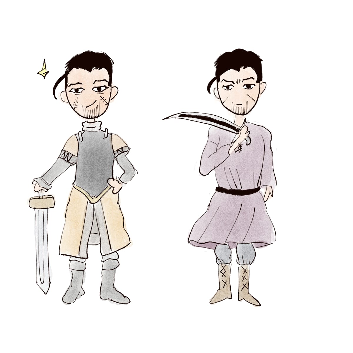 Two of my favourite viking outfits on Ogata/ogt 🦉🐍
