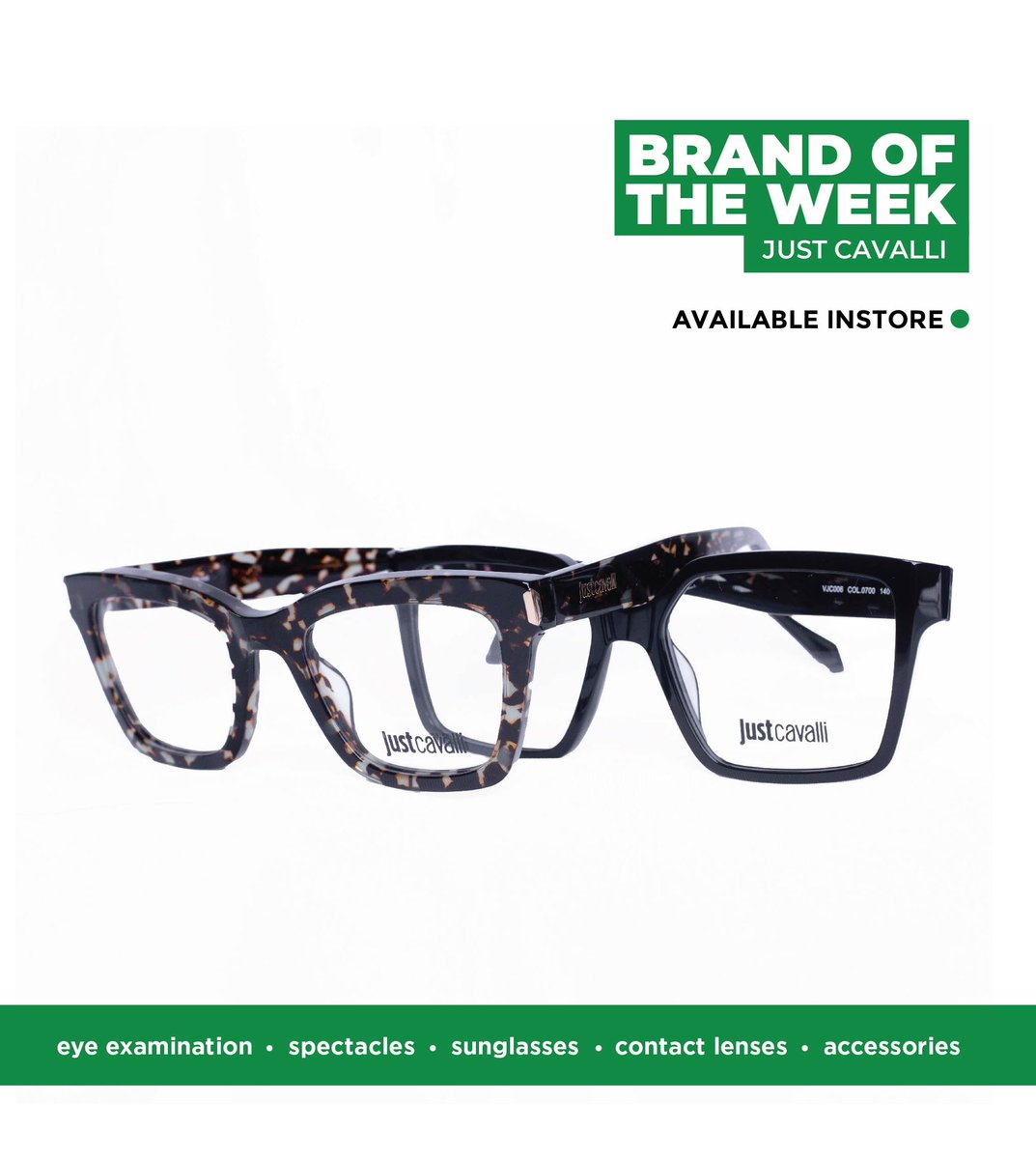 Brand of the Week: Just Cavalli Eyewear ✨
Step up your style game with bold, luxurious frames that stand out.