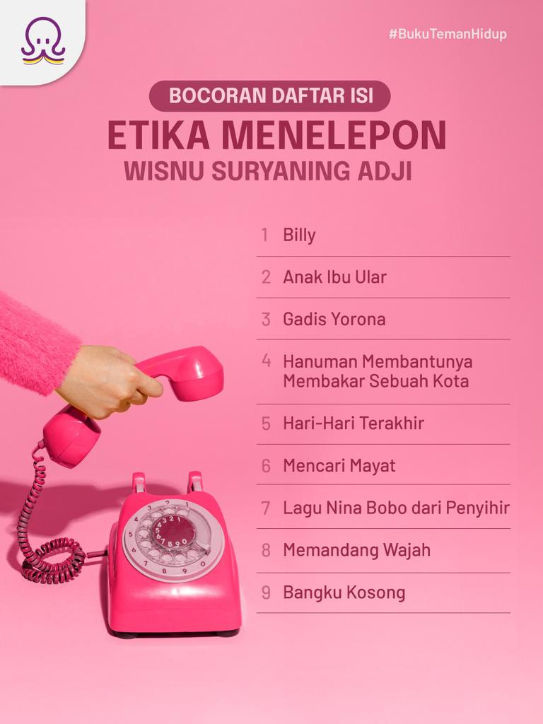 _MasWis's tweet photo. Bukan 100 halaman, bukan 150, bukan 200, "Etika Menelepon dan cerita-cerita lainnya" berisi ± 250 halaman dg 18 cerpen + 1 esai!

Cerpen kedua terpanjang adalah "Pasar Malam dan Penunggu Jurang"—cerpen ke-11—dg total ± 4250 kata. Tentang apa?

Tautan pemesanan di akhir utas >>> https://t.co/4pvGKpoRlQ