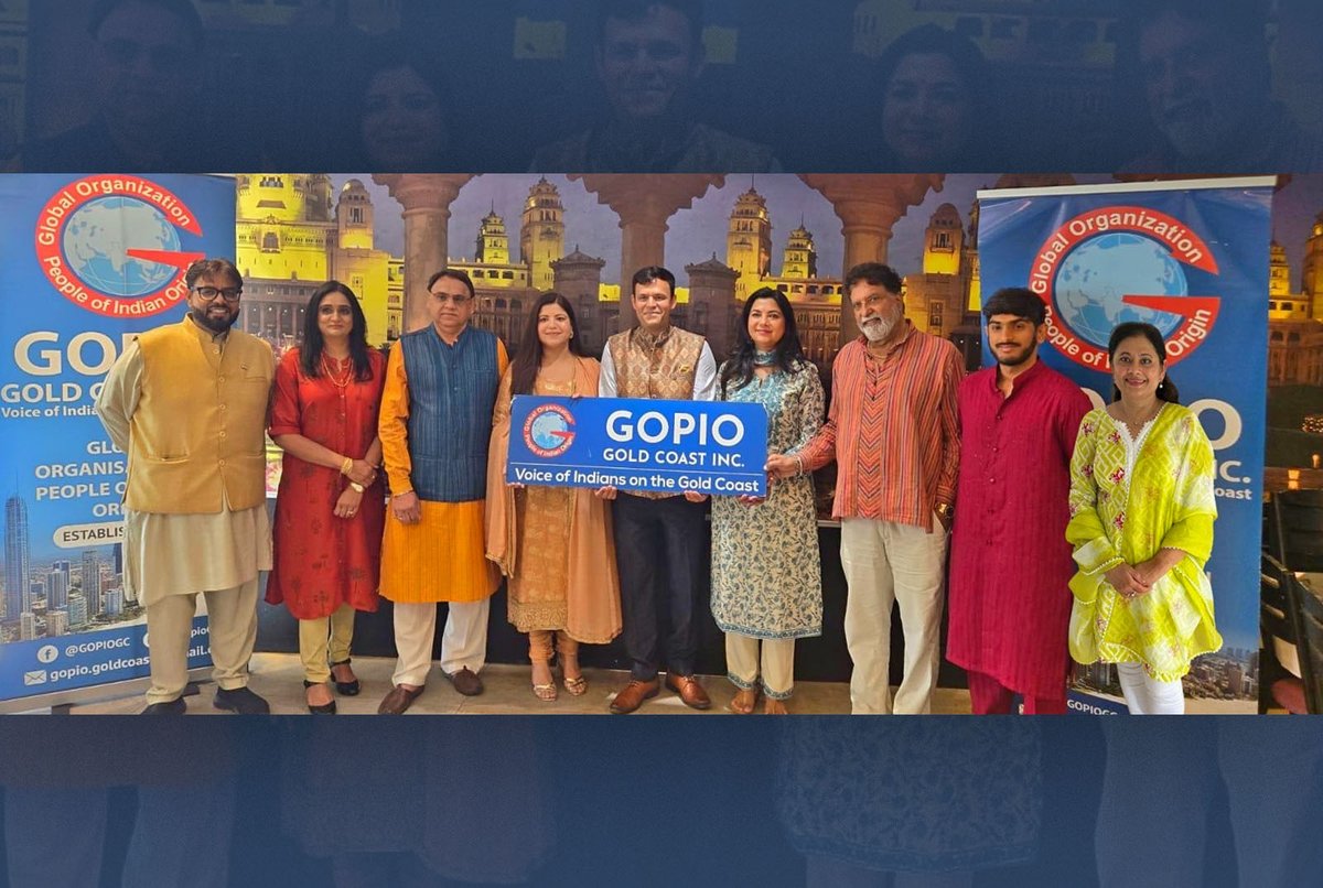 The_Indian_Sun's tweet photo. 🇮🇳#GOPIO #GoldCoast has elected a new executive committee for 2025-2027, led by President Manish Saini. 🎯The team aims to enhance youth engagement &amp; cultural programmes for the Indian community.👏 #TheIndianSun @gopionews

Read more 🔗 https://t.co/d1nV8rBM1T https://t.co/L9tTzJr9Ob