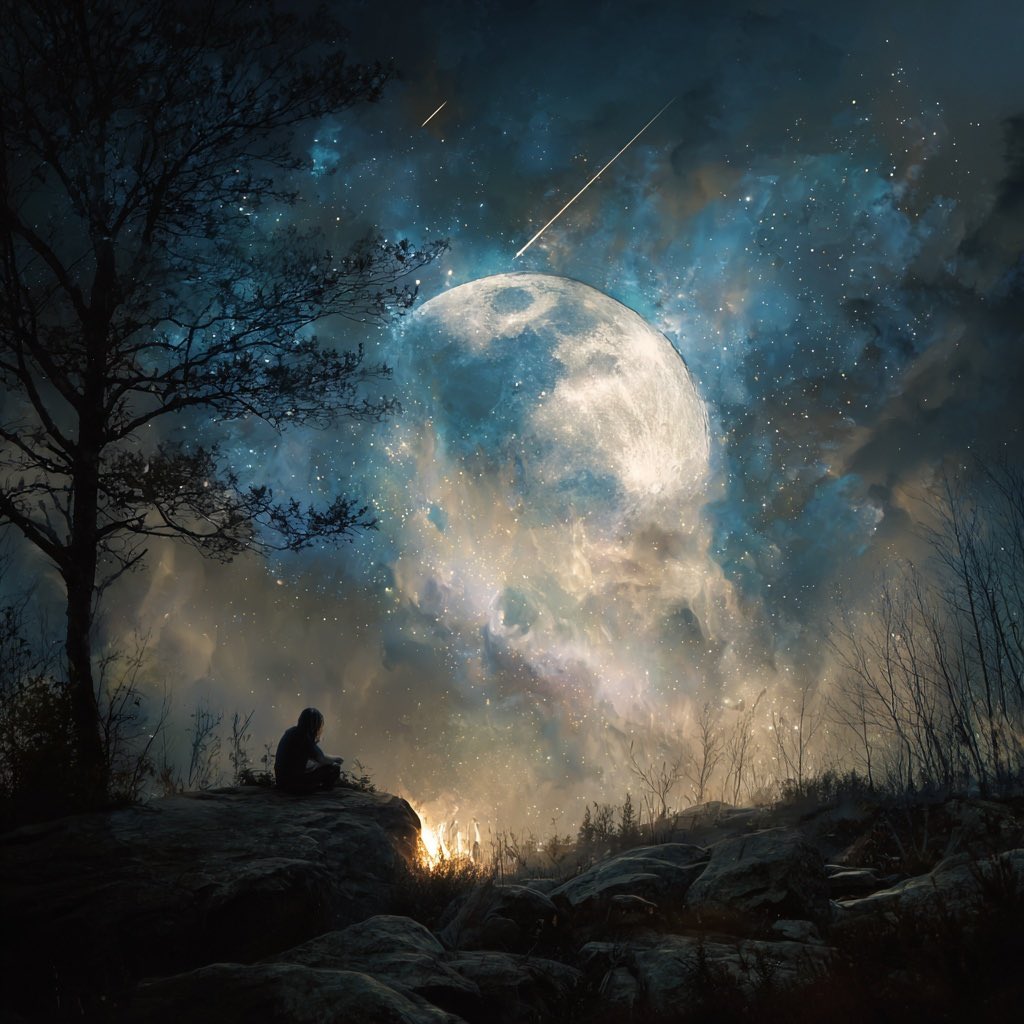 「MOON.」CLARITY ART Elise Remender, Neon Moon, 2025 | DAWSON COLE FINE ART