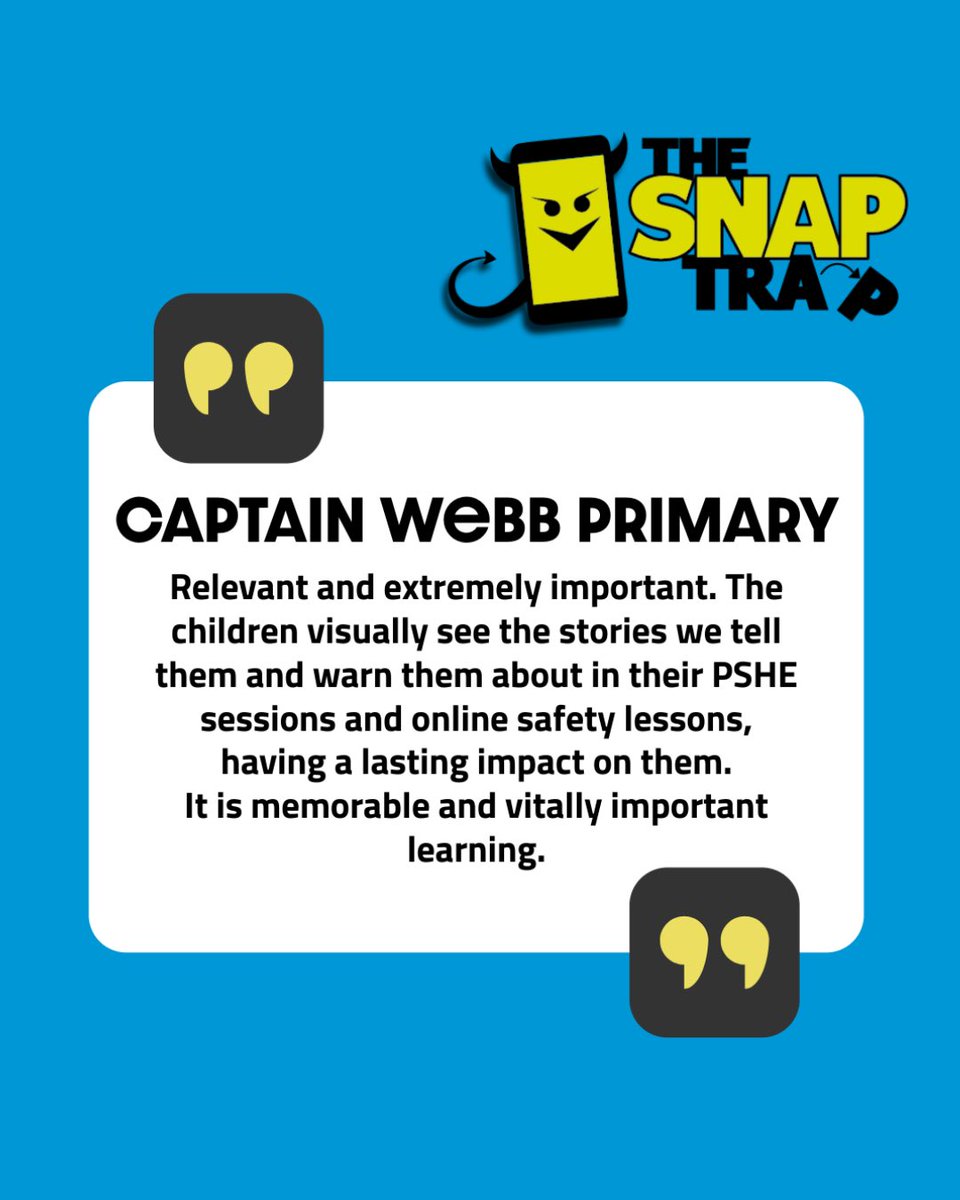 Fantastic to read the positive impact our ‘Snap Trap’ #esafety session is having on pupils!📱

Find out more about the session here!👉2engage.co.uk/impactful-thea…