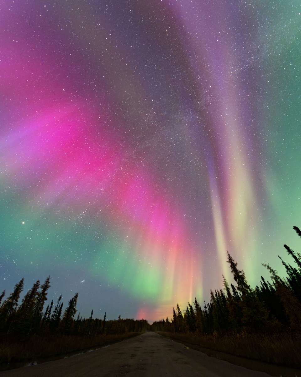 Vincent_Ledvina's tweet image. One of the most colorful nights of aurora I’ve ever witnessed…