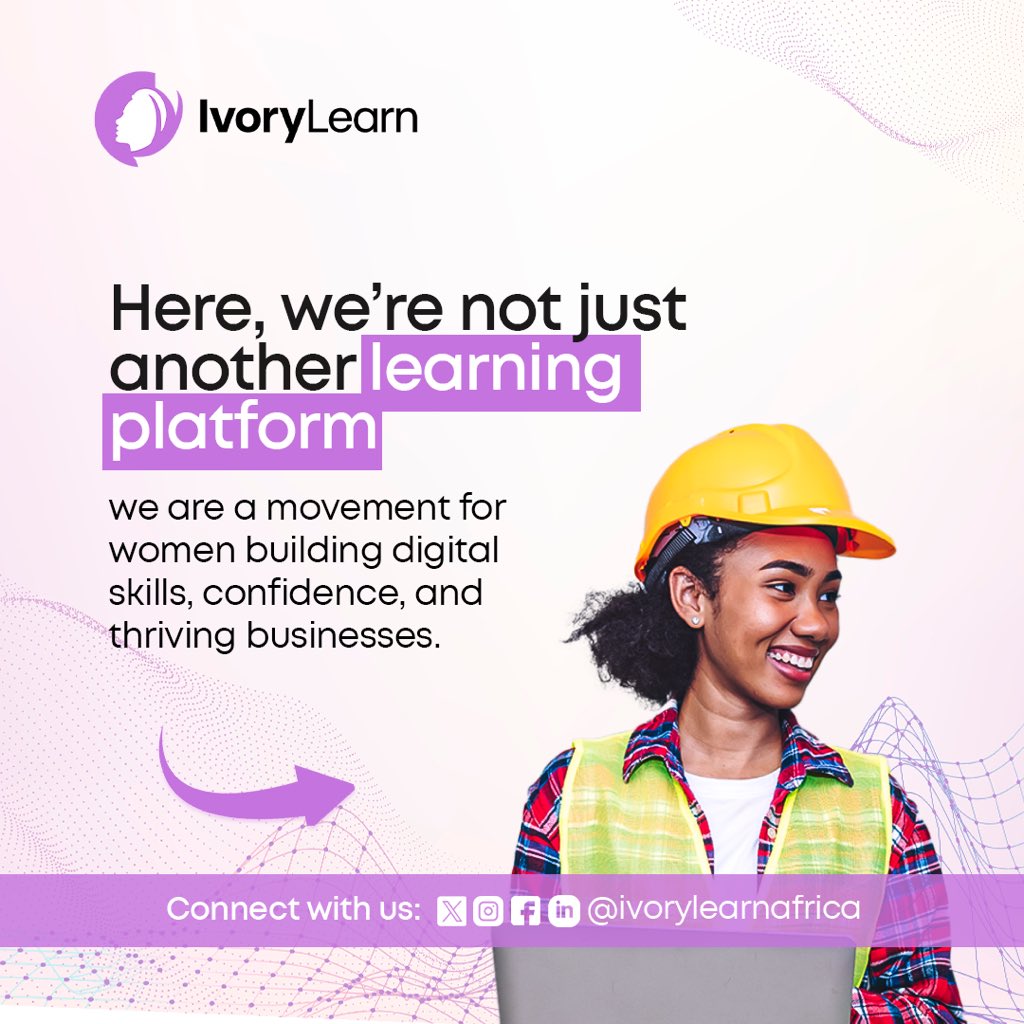 ivorylearnhub's tweet photo. 👋 Meet IvoryLearn — a safe space for women to learn, grow & thrive. 💕
We’re not just a platform, we’re a movement. 🌱
Drop a 🌸 if you’re ready to grow!
#IvoryLearn #SheThrives #EmpowerHer https://t.co/sApqvnuZqg