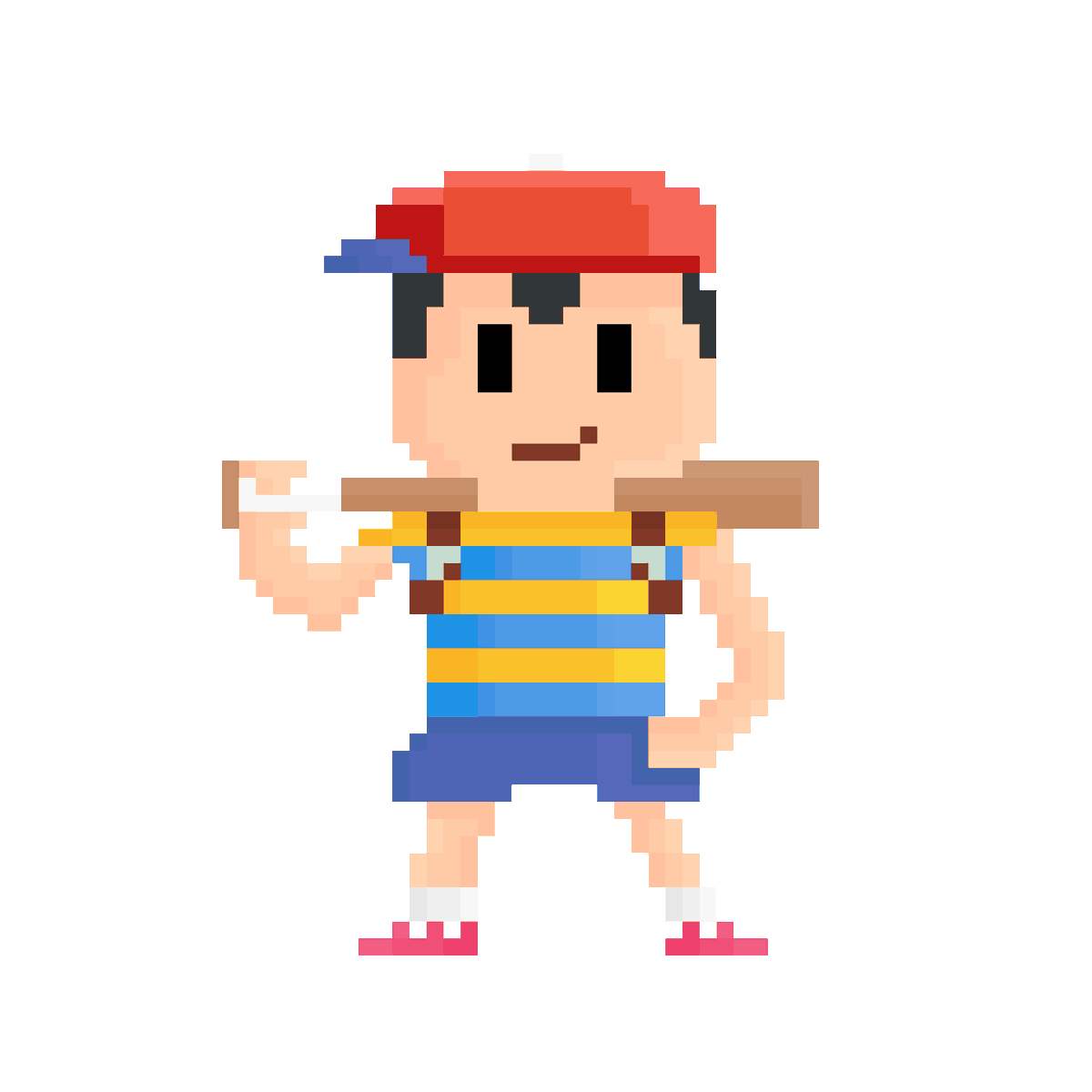 paristrats's tweet photo. I made Ness out of tiny squares :) https://t.co/iEcTPxznRz