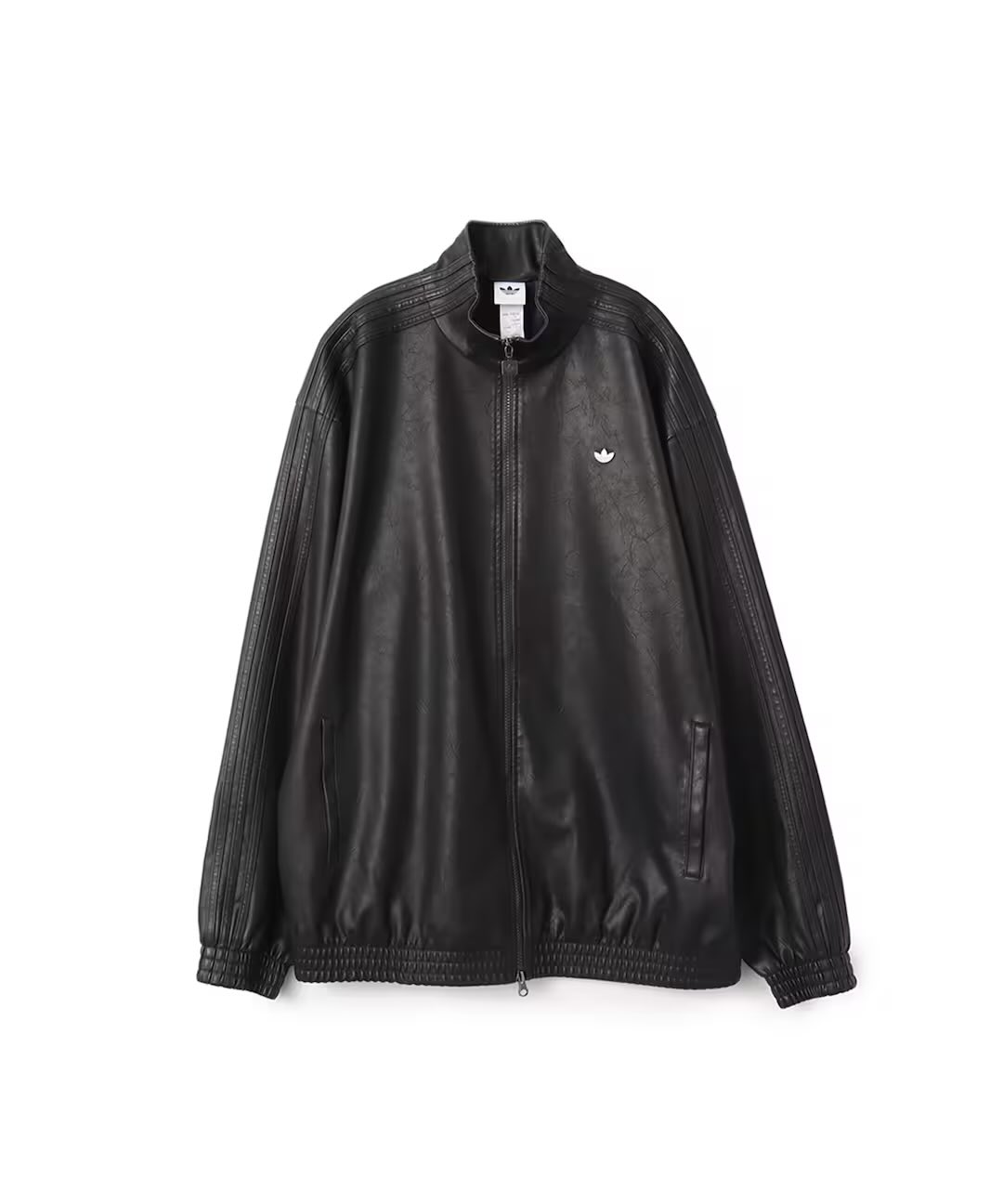 adidas レザー ジャケット 関税込】adidas オーバーサイズ フェイク レザージャケット