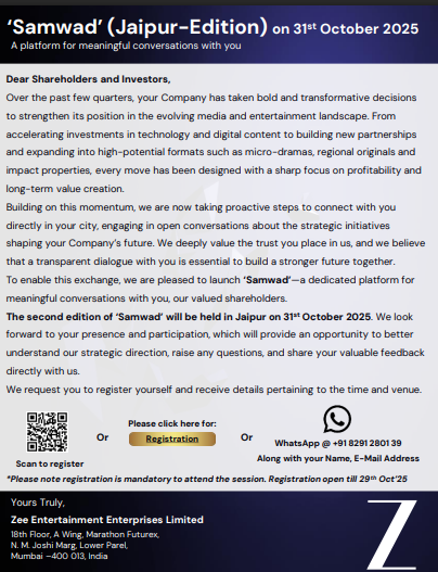 ia_laurel's tweet photo. #Zee has compounded wealth at 2.5% CAGR for the last 20 years &amp; the promoter stake is negligible yet they are in control. This desperate 'Samwad' is another attempt at shareholder's 'paise barbaad'. https://t.co/pHRmOXTxOb