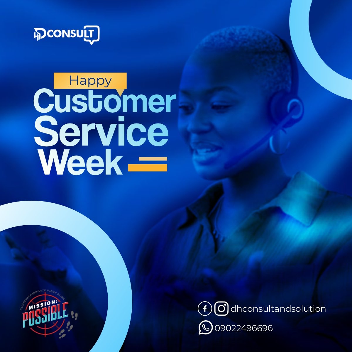 dhconsults's tweet photo. Great service begins with great relationships. 💙
 As we celebrate Customer Service Week, we reaffirm our commitment to serving you better every day.
 Thank you for trusting DH Consult — your satisfaction is our priority!
 #CustomerServiceWeek #CustomerCare #DHConsult https://t.co/uZpydYV0O6