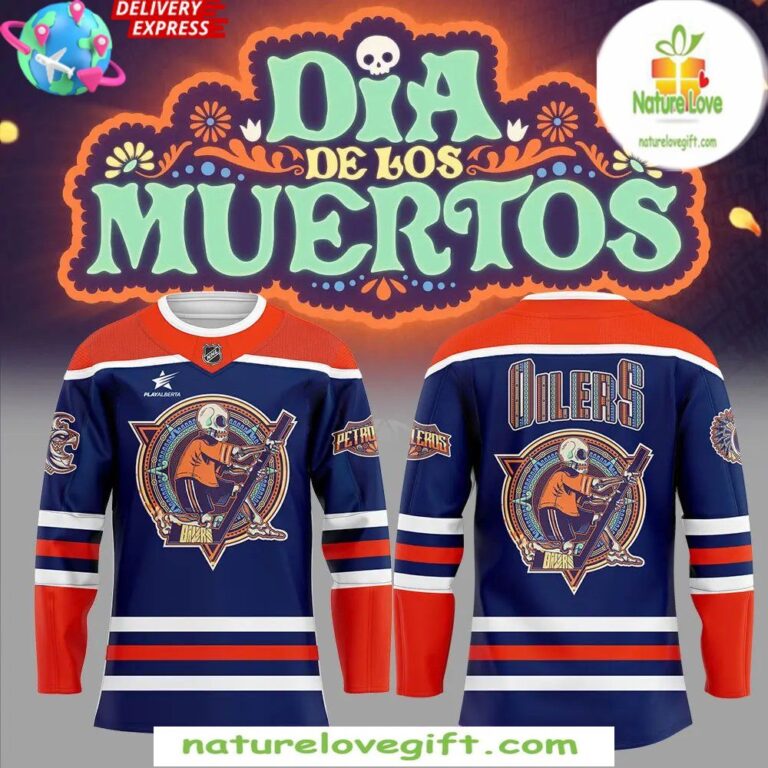 naturelovegift's tweet photo. Celebrate the vibrant fusion of culture and sport with the Edmonton Oilers Dia de los Muertos 2025 Hockey Jersey. 
https://t.co/eYIRVO0pct
#EdmontonOilers #Diadelos #Muertos #HockeyJersey https://t.co/Ks75SvzozQ