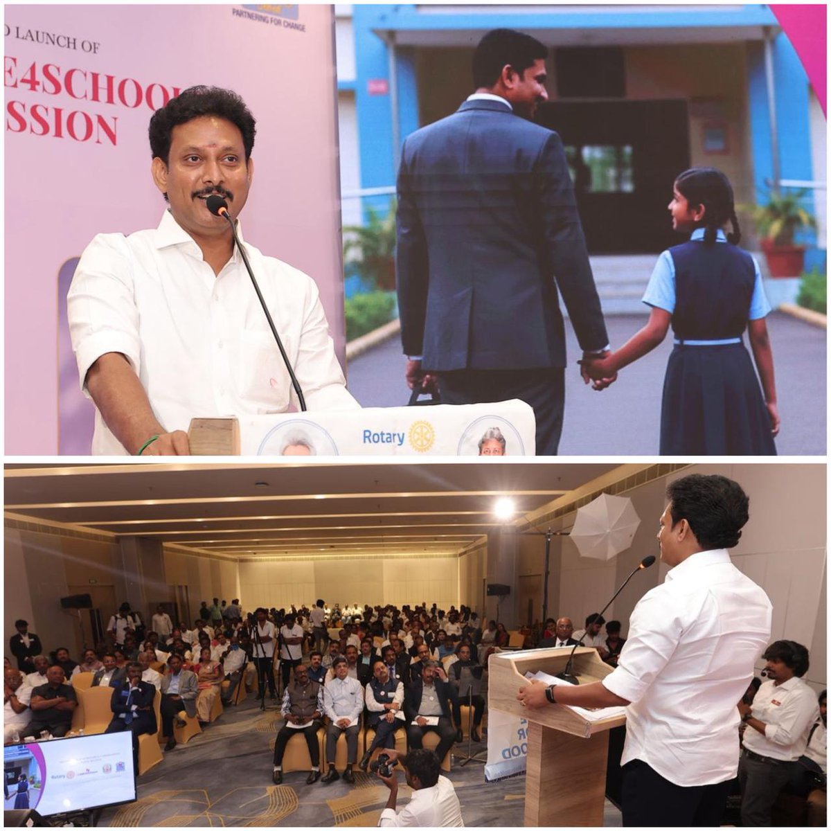 Anbil_Mahesh's tweet photo. அரசுப் பள்ளிகளின் மேம்பாட்டில் பங்கெடுப்பதற்காக ரோட்டரி சங்கத்தின் சார்பாக CARE4SCHOOL எனும் முன்னெடுப்பை தொடங்கியுள்ளார்கள். இதன் செயல்பாட்டினையும் “ROTARY NSNOP” இணையதளத்தினையும் தொடங்கி வைத்தோம்.

#NammaSchoolNammaOoruPalli திட்டத்தின் கீழ் அரசுப் பள்ளி மாணவர்களின் நலனில் அக்கறை கொண்டுள்ள ரோட்டரி சங்கத்தினருக்கு மனமார்ந்த நன்றியைத் தெரிவித்துக் கொள்கிறேன்.

@tnschoolsedu