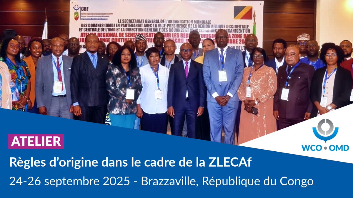 L’OMD soutient la région AOC en vue d’une mise en œuvre efficace et intégrée des règles d’origine de la ZLECAf

👉 wcoomd.org/fr/media/newsr…

#OMD #Douane #ZLECAf #ZoneDeLibreÉchange #Origine 🇧🇯 🇧🇫 🇨🇲 🇨🇻 🇨🇫 🇨🇮 🇬🇦 🇬🇭 🇬🇲 🇬🇳 🇬🇼 🇱🇷 🇲🇱 🇲🇷 🇳🇬 🇳🇪 🇨🇬 🇨🇩 🇸🇳 🇹🇩 🇹🇬 <a href="/customscm/">Cameroon Customs</a> <a href="/DOUANERDC/">DGDA</a>
