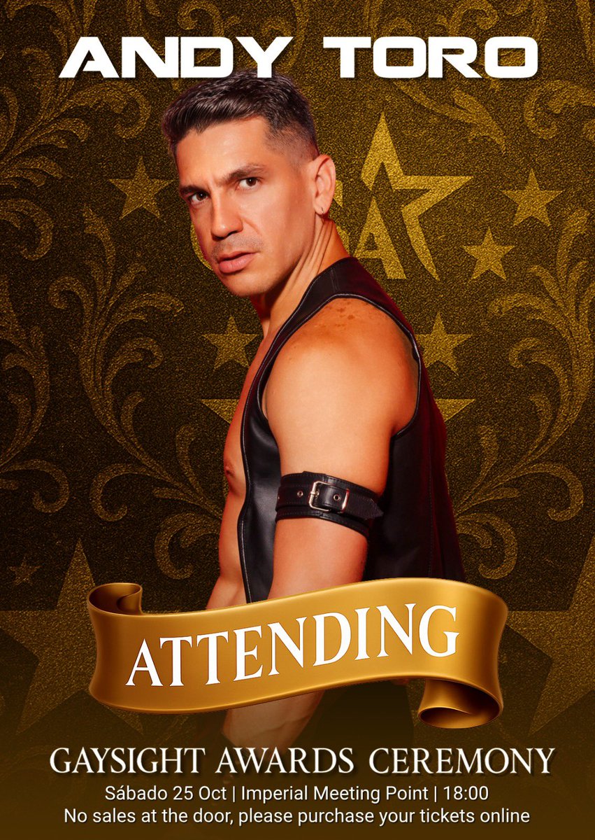 gaysightawards's tweet photo. 🇬🇧🎉 Great news! @AndyToroXXX will be at the event! 🔥 Meet your favorite star in person! Get your pass NOW and don’t miss out! 🎟️ https://t.co/sgiO5barfG✨ #MeetAndGreet #GetYourPass #Event2025 #VIP

🇪🇸 📣 ¡Gran noticia! @AndyToroXXX estará en el evento! 🔥 Encuentra a tu estrella favorita en persona! Consigue tu pase YA y no te lo pierdas! 🎟️✨ #ConoceAlActor #ConsigueTuPase #Evento2025

@GaySightXxX