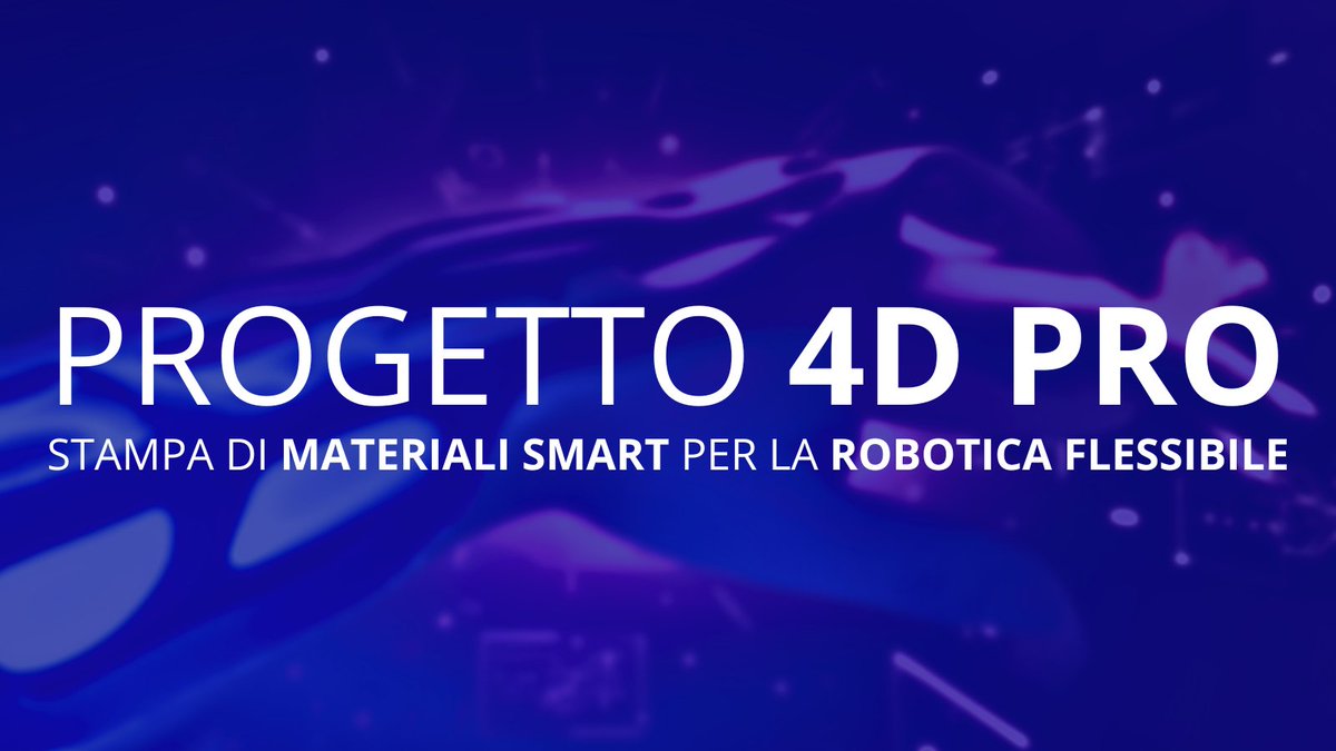 CNRsocial_'s tweet image. Presentati a Roma i risultati del progetto 4D PRo sullo sviluppo e la sperimentazione di tecniche innovative di #stampa3D di #SmartMaterials per la realizzazione di strutture di #SoftRobotics autonome con applicazioni in ambito biomedicale
Vedi👇
cnr.it/it/nota-stampa…

#Cnr_Imm