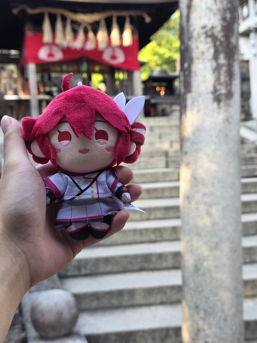 me and teto climbed up 20k steps today at fushimi inari