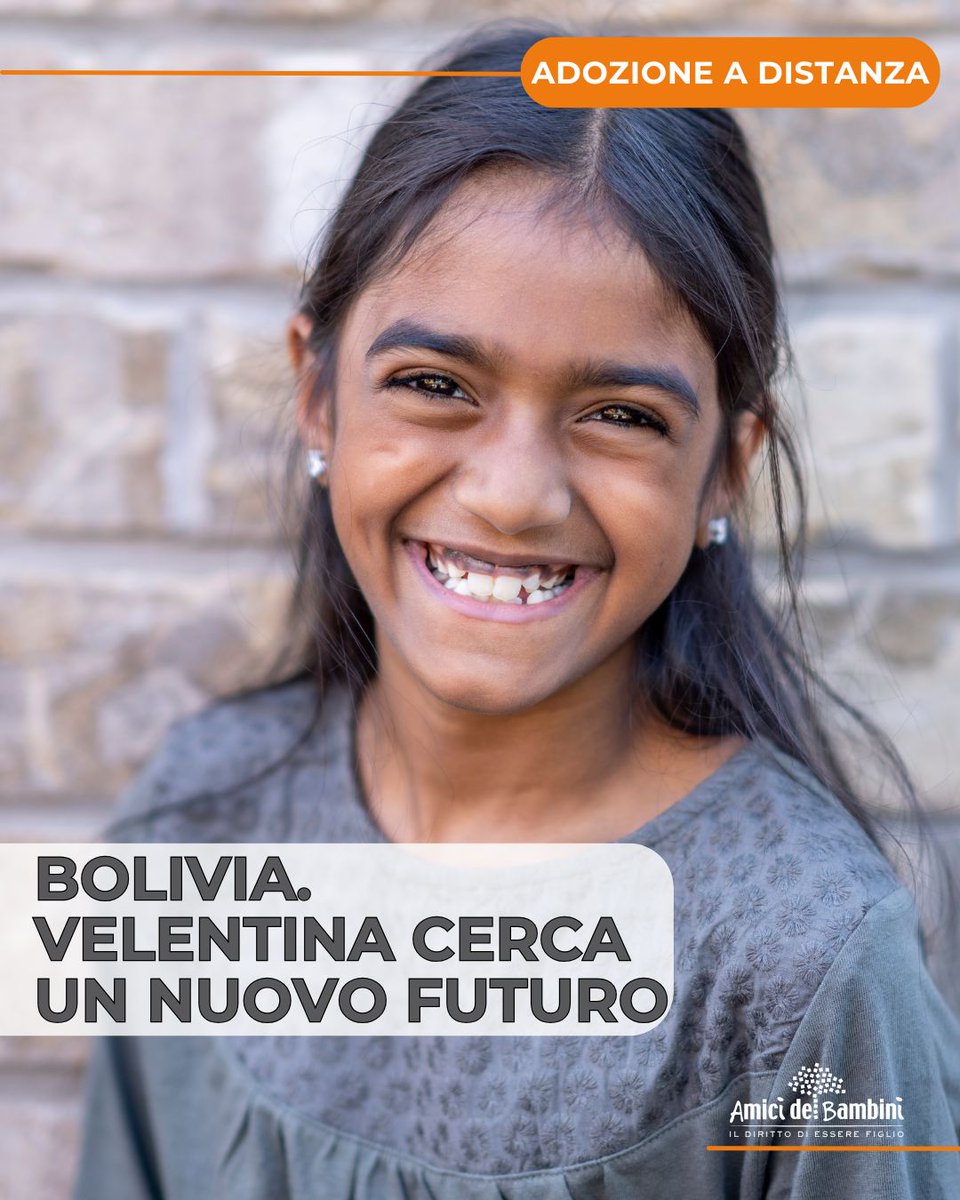 🇧🇴 #Abbandonata dalla madre per difendere il patrigno che ha abusato di lei, Valentina cerca nell’#AdozioneaDistanza una nuova possibilità per trasformare la sua vita.
Leggi la sua storia👇
aibi.it/ita/bolivia-ab…

#AiBi #AmicideiBambini #Bolivia
