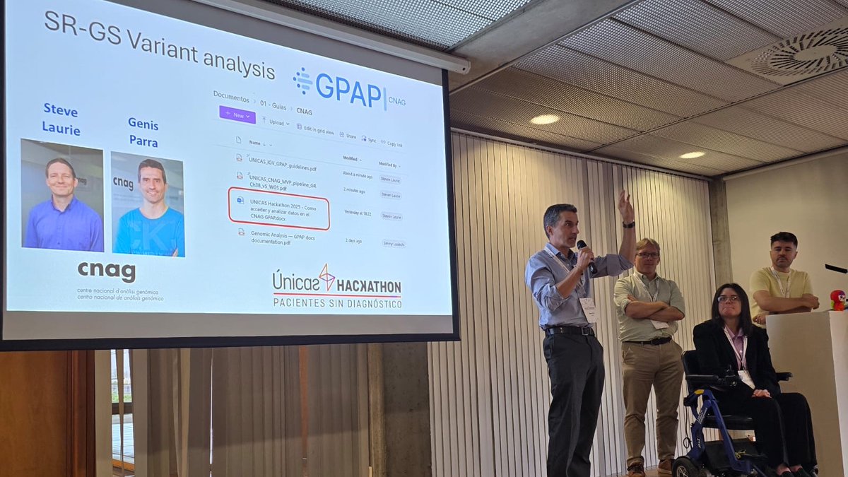 cnag_eu's tweet image. 💜Latest update from #Unicas_Hackathon: 
3⃣ diagnoses already achieved!

💪In the months ahead, we hope to find answers for the remaining families, with the collaboration of this team of over 100 experts and the genomic data sequenced and analysed by CNAG

#RareDiseases #Research
