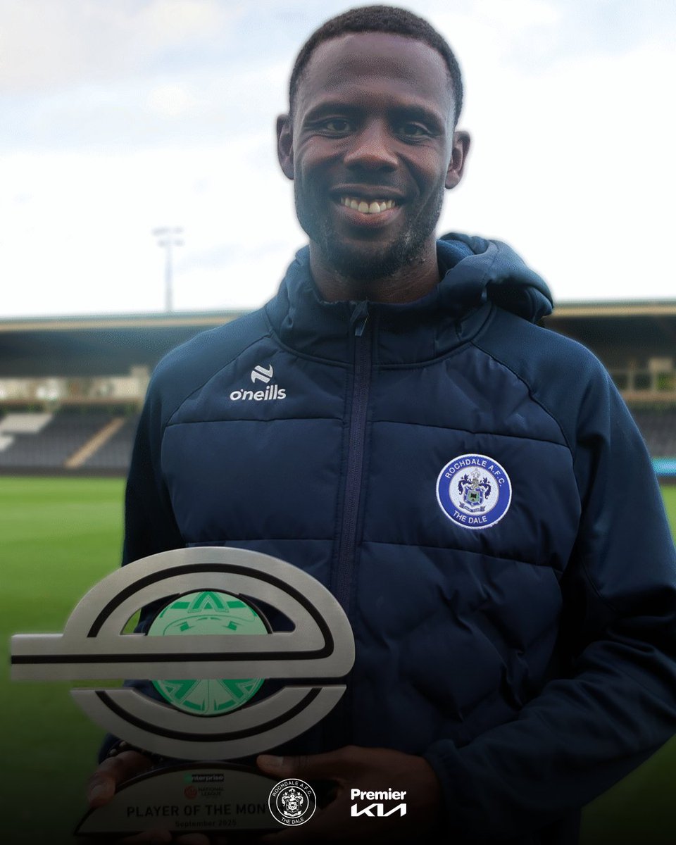 Back-to-back 😍 🏆

We're pleased to confirm that Mani D has won the Enterprise National League's Player of the Month for September 👏

#rafc