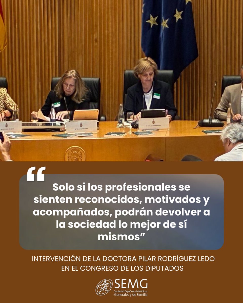 🗣️"La salud de la ciudadanía no puede depender de los vaivenes políticos"

👩‍⚕️ Estas fueron algunas de las reivindicaciones de la presidenta de #SEMG,<a href="/Pilar_RguezLedo/">Pilar Rodríguez Ledo #MFenEsencia</a>, este lunes en el Congreso de los Diputados, durante la presentación pública del informe ‘Hacia una