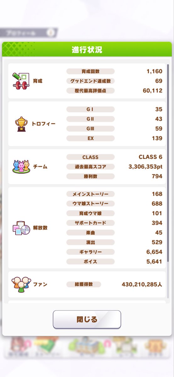 ps4_gtk's tweet photo. 1日1育成はしてます。たまに因子周回オート回してます。
家庭と仕事の都合で絡みはほとんどできませんが今いるサークルより、ランクの高いサークルに入りたく思ってます。
#ウマ娘サークルメンバー募集 
#ウマ娘 https://t.co/kPTbioXHMG