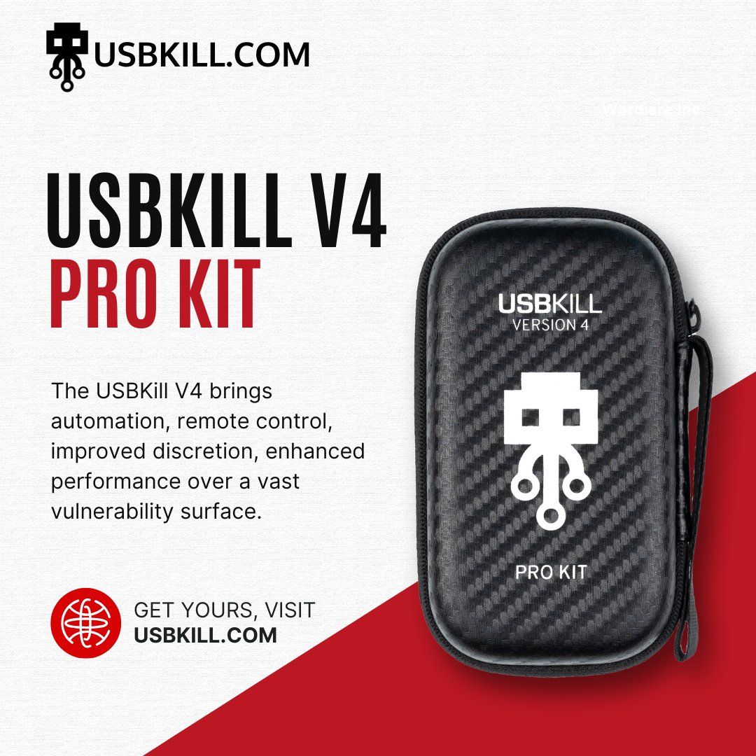 USBKill's tweet image. ⚡️ USBKill V4 Pro Kit delivers controlled high-voltage discharges to stress-test hardware reliability. l.usbkill.com/dU6dl 
#StressTest #HardwareTesting #USBKillV4 #USBKill #Pentesting #infosec #security #RedTeam