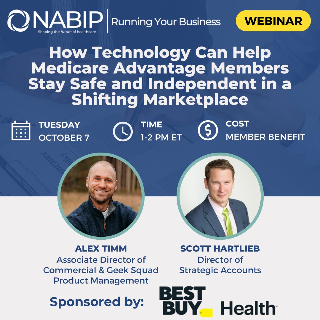 With benefits shifting, it’s more important than ever to understand how seniors can age in place with tech-enabled support.

Don’t miss actionable strategies to guide your clients through today’s evolving #MedicareAdvantage marketplace.

🔗 Register now: ow.ly/bkpM50X547a