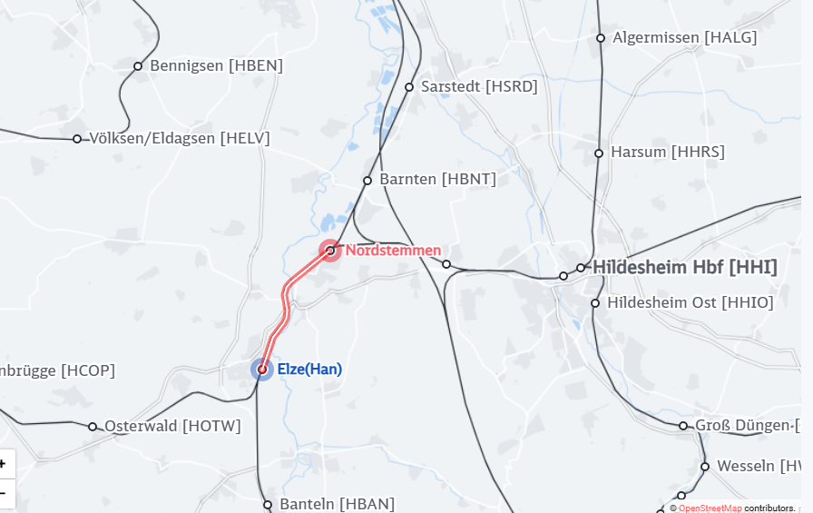 #RB77 #StartNiMi #Hildesheim: Tiere in der Nähe der Strecke zw. #Elze(Han) und #Nordstemmen. Züge halten am Bahnhof und warten zunächst. In der Folge kommt es jetzt zu Verspätungen.