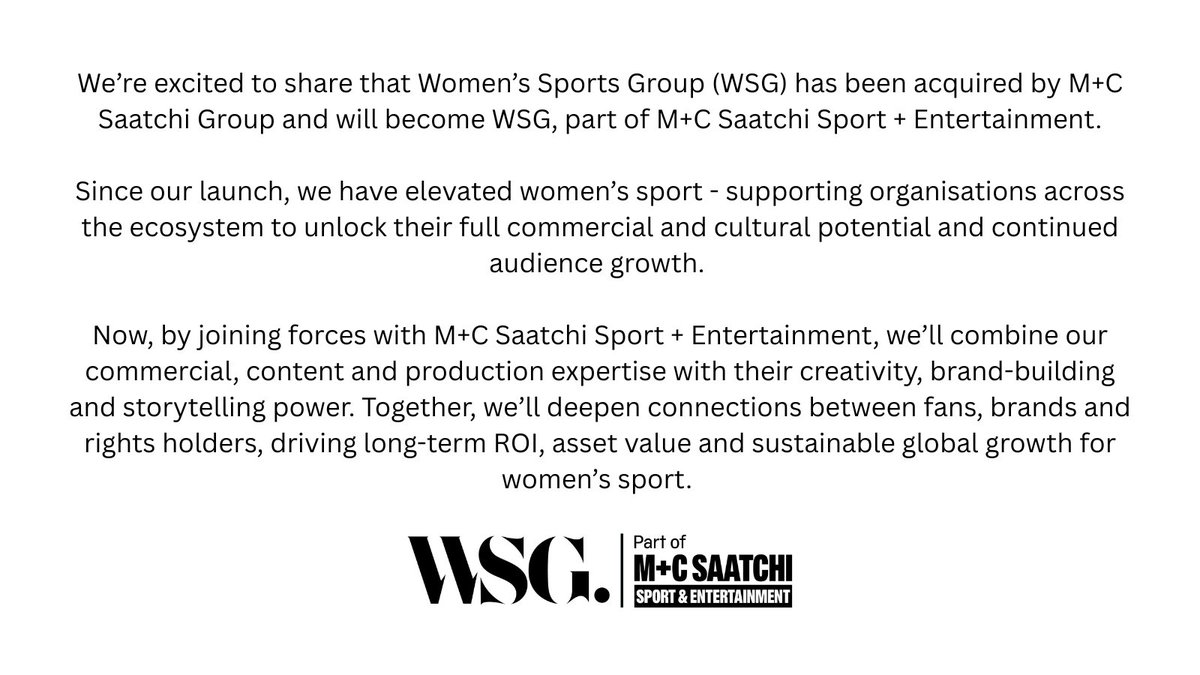 Women's Sports Group tweet media
