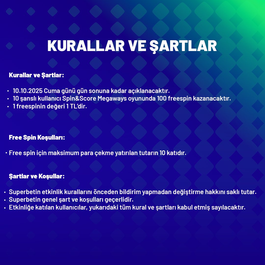 Supersosyal_'s tweet photo. KURALLAR VE ŞARTLAR: https://t.co/dOOvYlIdni