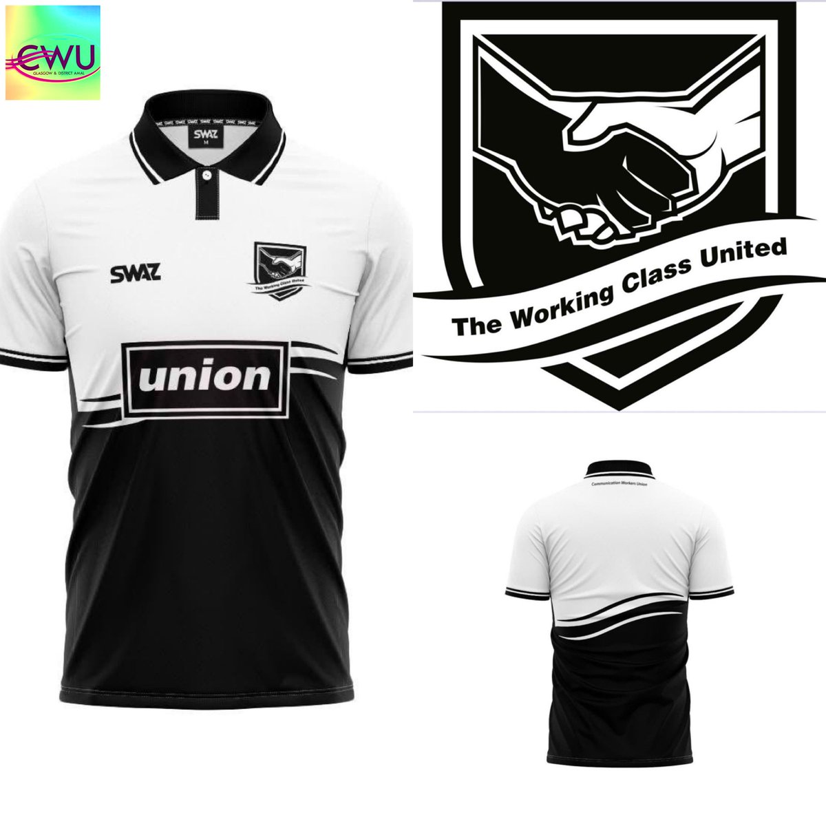 CwuGlasgow's tweet image. Introducing … The Working Class United 🖤🤍

The new CWU anti-racism shirt - a two tone classic. 

All profits to Show Racism the Red Card and Fans Supporting Foodbanks. 

Let’s get this on every terrace in the country. 

swaz.co.uk/product/swaz-c…