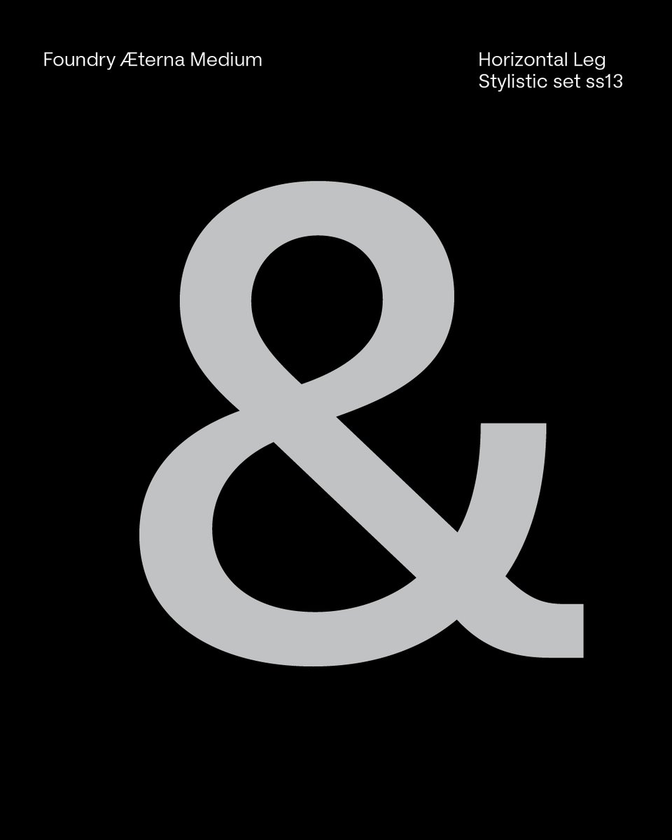TheFoundryTypes's tweet image. 🚨 Introducing Foundry Æterna 🚨 a new Neo-Grotesk 🚨

✨ 3 Ampersand styles
✨ 18 Styles + Symbol Set
✨ Modernist clarity and neutrality, refined with contemporary detail
✨ OTF. TTF. WOFF. WOFF2., Variable fonts and Try/Buy options

Get 25% off Æterna using the AETERNA25 code