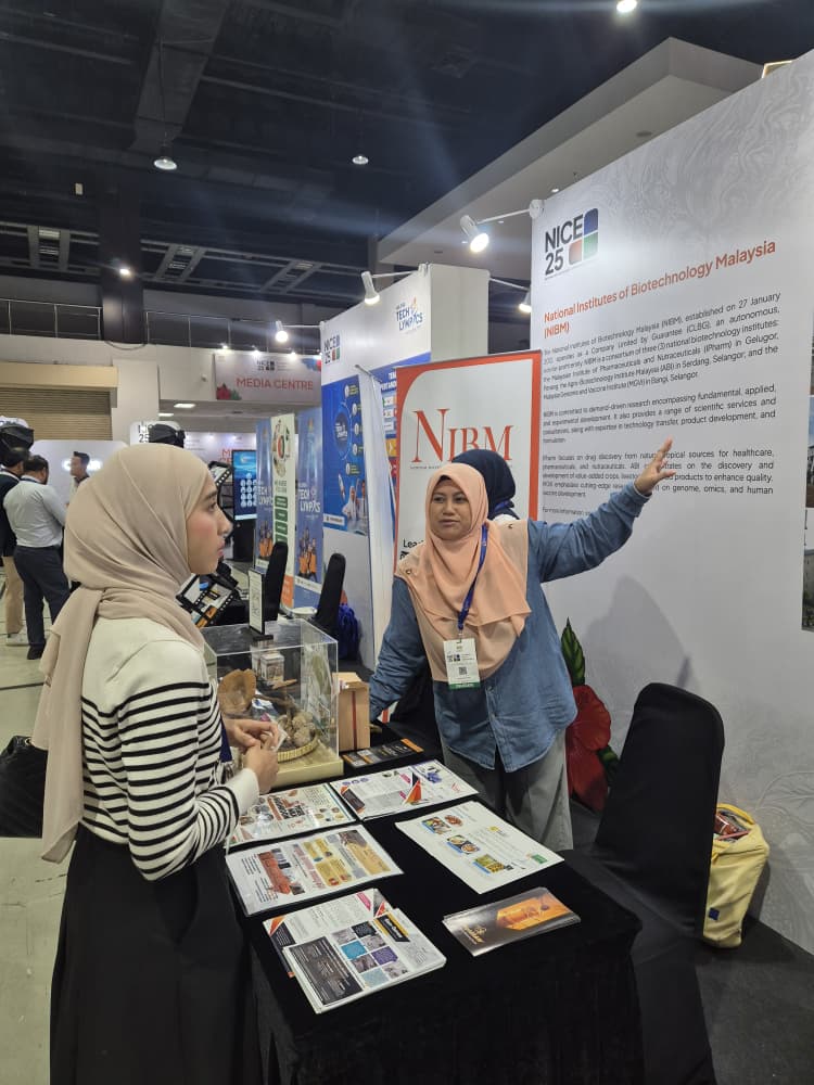 NibmMalaysia's tweet image. Day 2 at NICE 2025!
The NIBM team continues to engage, connect, and showcase our innovations in biotechnology at the National Innovation and Commercialisation Expo (NICE 2025).
#NIBM #NIBMMalaysia #WeAreNIBM #NICE2025