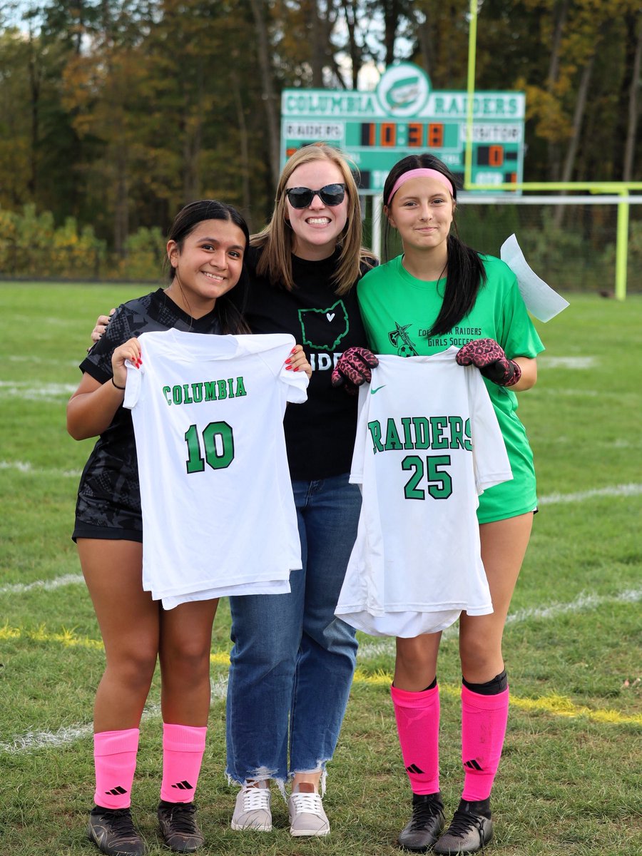 What an honor to be chosen by Geraldine and Gianna for Teacher Appreciation Night at soccer. You girls are amazing! I’m so proud of you 💚 <a href="/columbia_soccer/">CHS Girls Soccer</a>