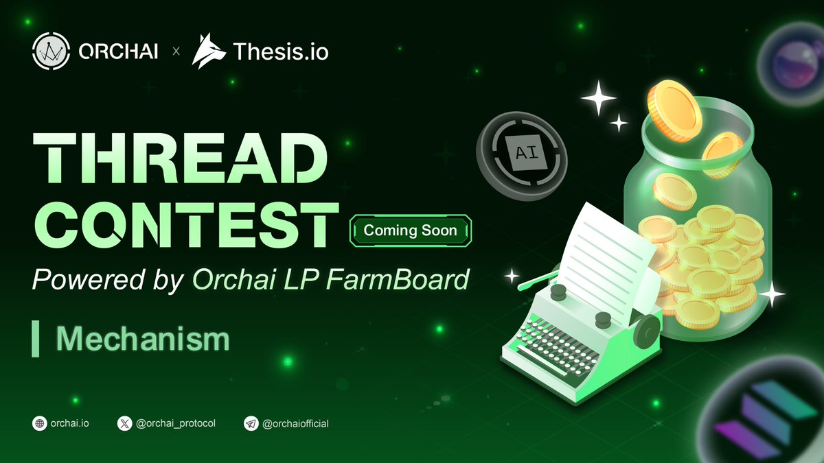 orchai_protocol's tweet photo. 👑 https://t.co/tEK4aQ7qcR x https://t.co/QNMUWxt3kF THREAD CONTEST 👑
Share your LP Farming insights from the Orchai LP FarmBoard 💧 https://t.co/rToA9fwG9G
🧠 Post your thread on X with #OrchaixThesisThread
💰 Rewards in $OCH + chance to win Thesis Premium for free!
📝 Form & details — live when the contest starts!
#Uptober is for smart farmers 🌾🔥 Stay tuned! 🔜