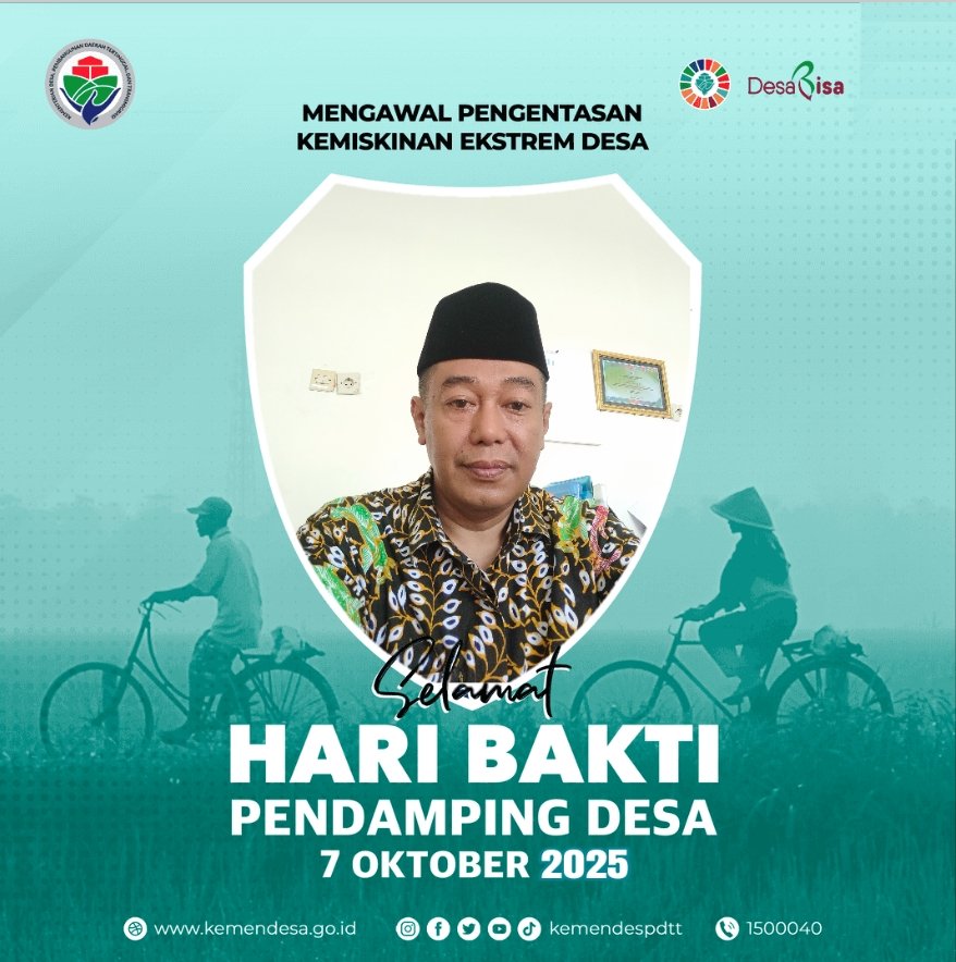 Iskandar__NH's tweet photo. Hari Bakti Pendamping Desa 7 Okober 2025 Mari tingkatkan integritas diri &amp; pengabdian pendampingan desa  suksesnya 12 rencana aksi kementerian desa guna merealisasikan Asta Cita menuju Indonesia Emas 2045 #HariBaktiPendampingDesa #TPPIndonesia @prabowo @YandriSusanto @ArizaPatria https://t.co/KoJiR5og4M