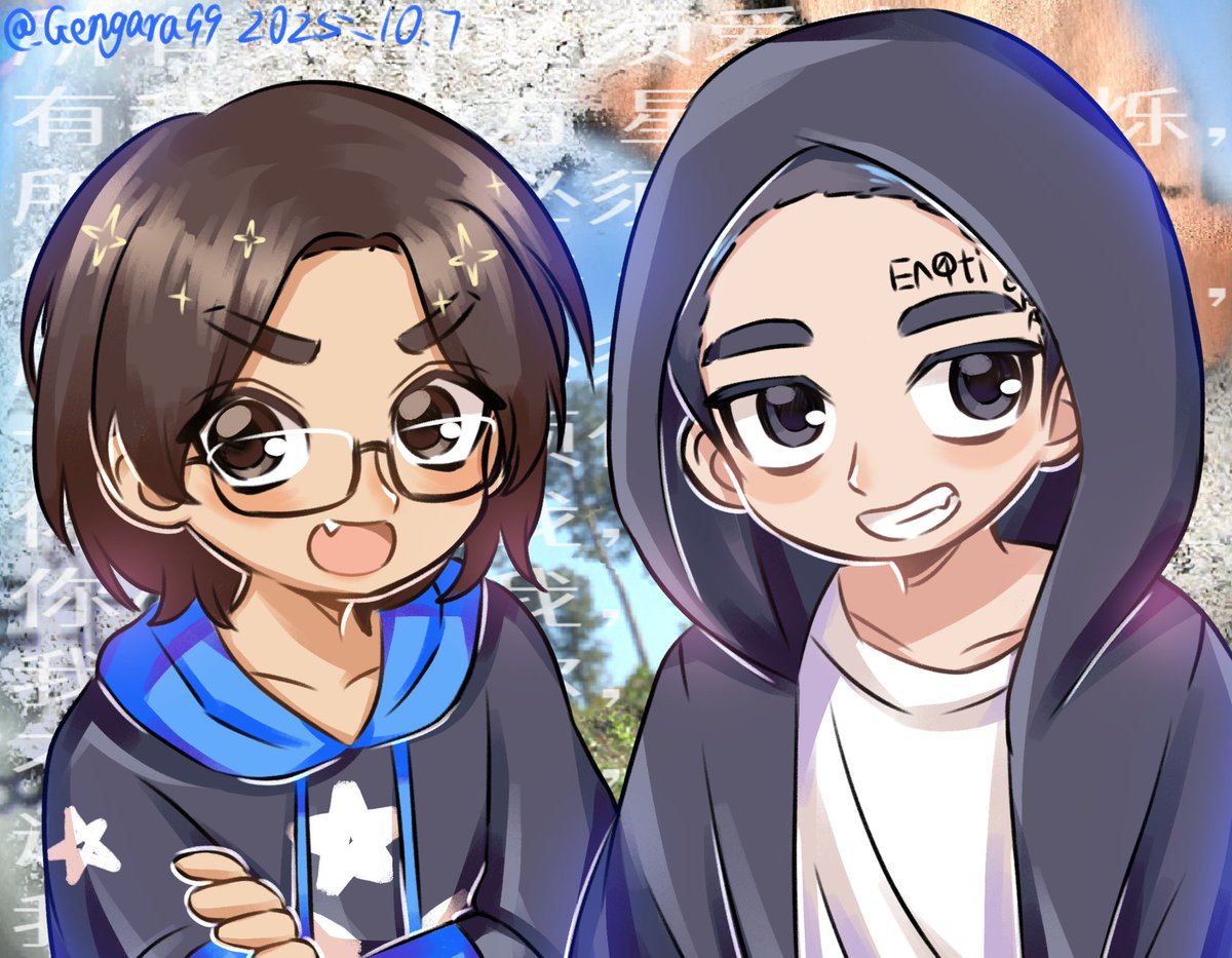 GENGARA99's tweet photo. 我画了SEBii和血男孩,最近一直在听您们的歌,也非常喜欢《DNA》这首歌,这首歌为我带来了这个很棒的灵感!
有个小问题:我觉得两位老师都叫杨帆很有缘分,现在还是这样吗?因为一些小细节,我很好奇SEBii是否改名了
@sebseb122_ @BloodzBoi
#fanart #sebii #bloodzboi https://t.co/qehWkHRZA3